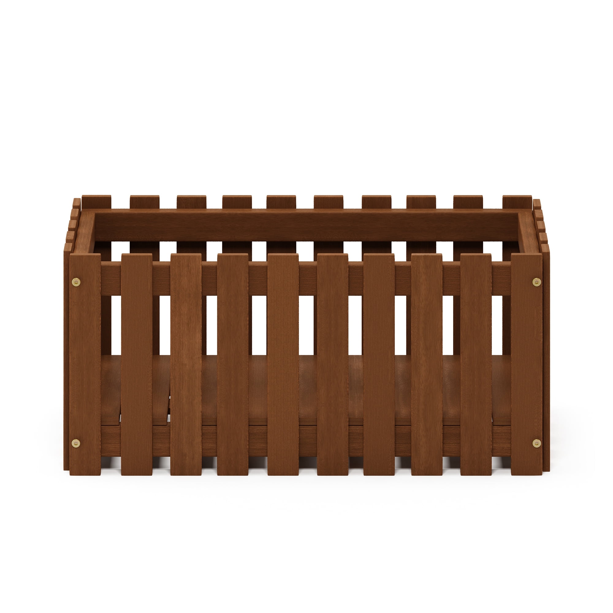 Furinno Tioman Hardwood Slat Style Flower Planter Box in Teak Oil - Image 3