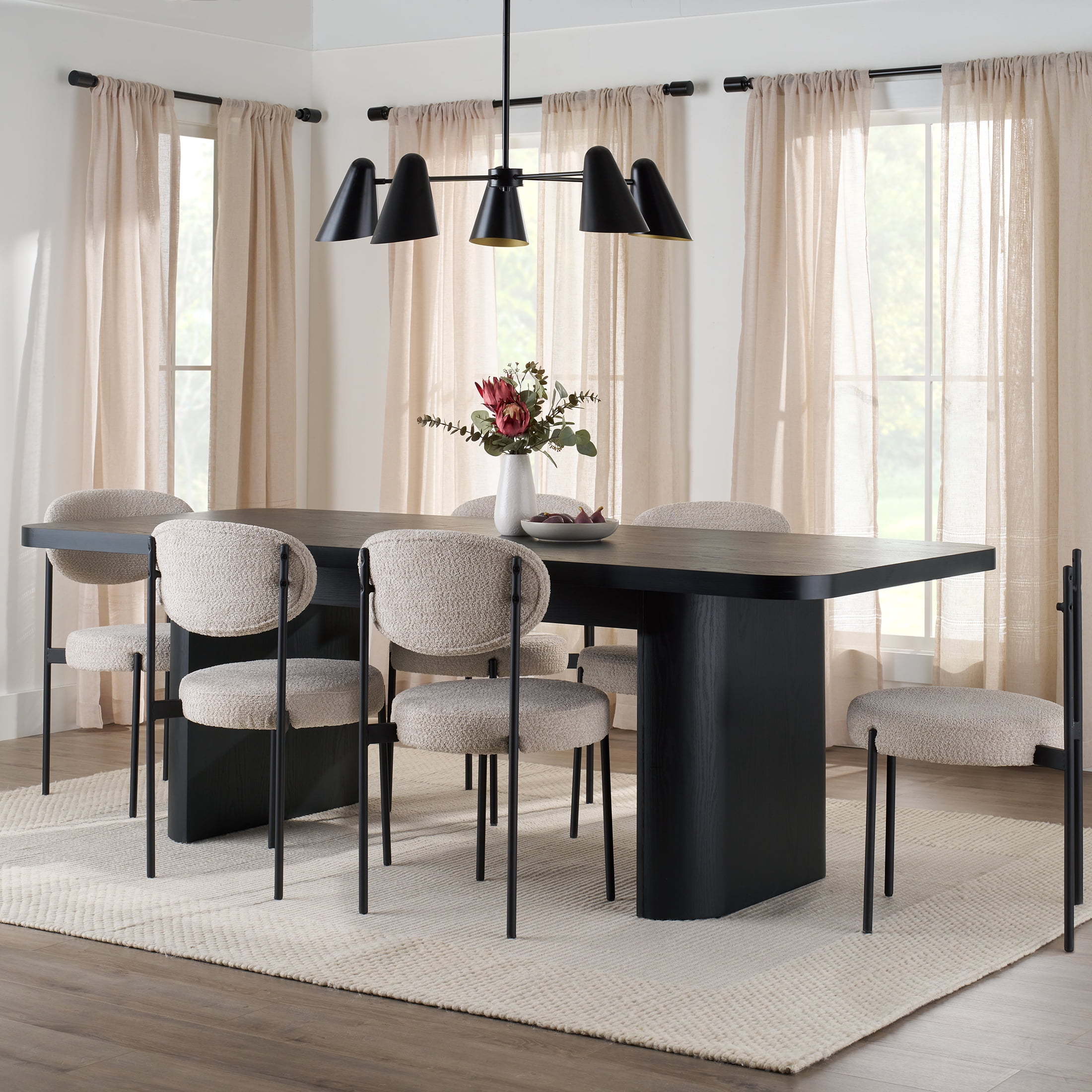 Better Homes & Gardens Juliet Expandable Dining Table, Black Wood Finish - Image 6