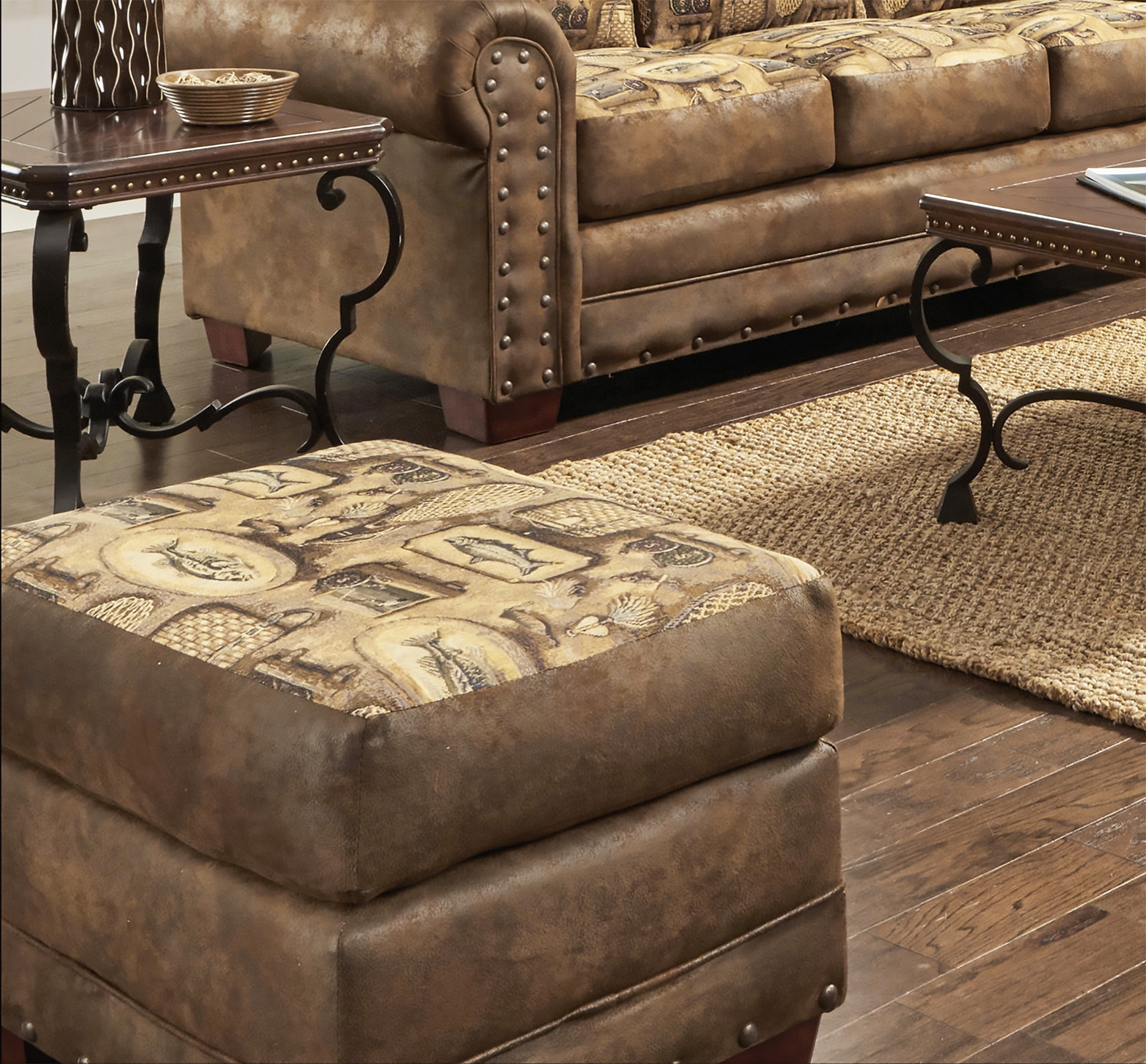 American Furniture Classics Model 8500-80 River Bend Ottoman - Image 8