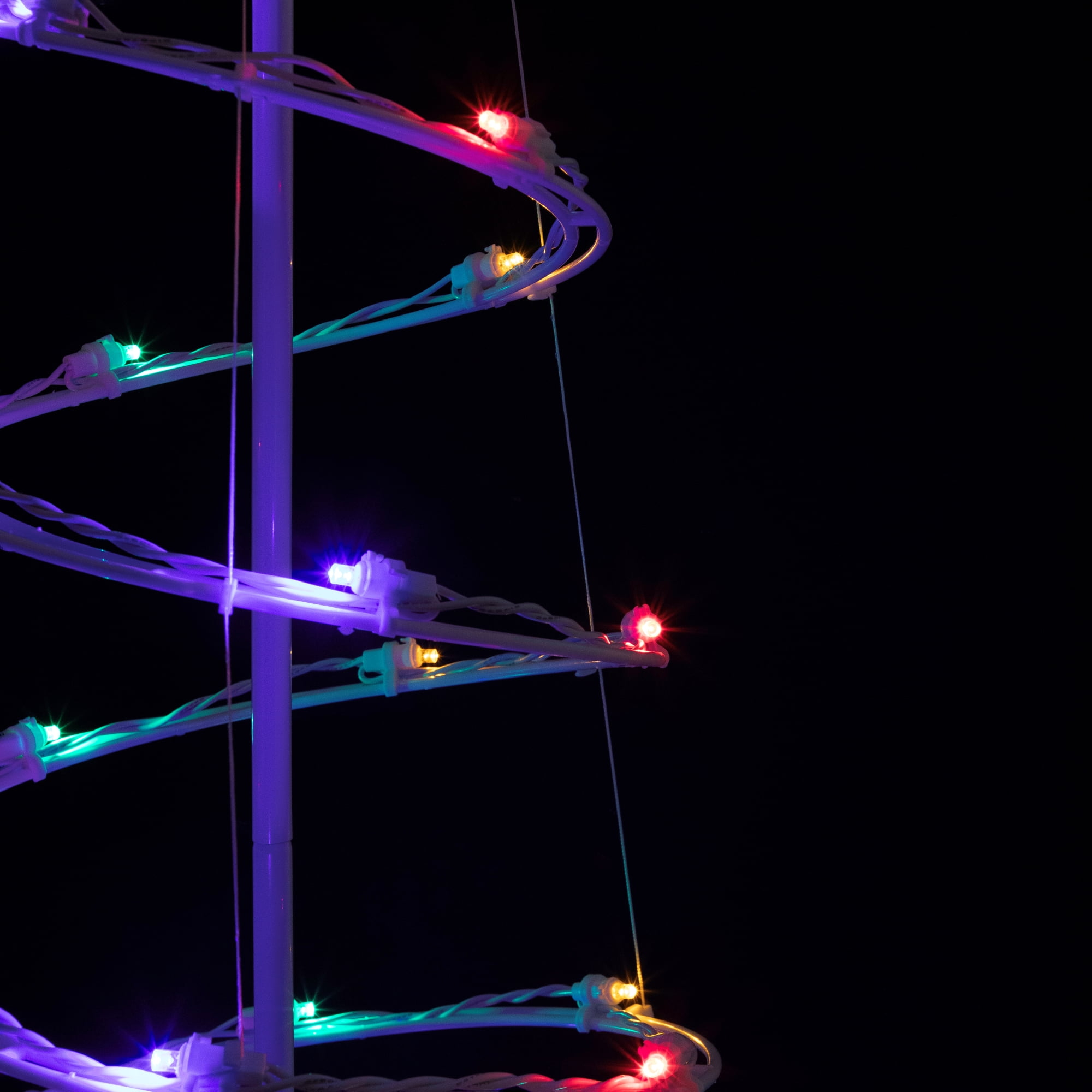 Northlight LED Lighted Spiral Outdoor Christmas Tree - 4' - Multi Lights - Image 4