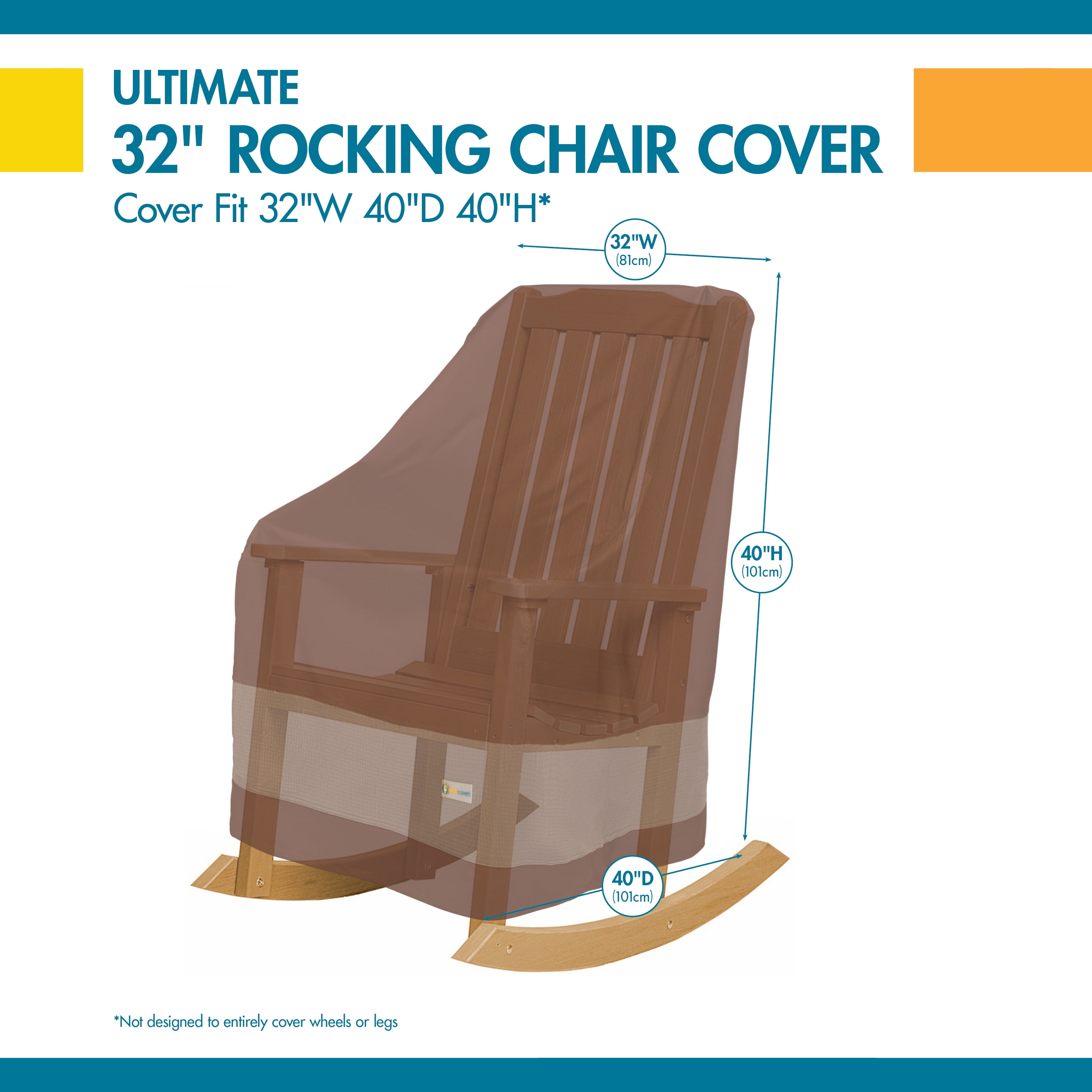 DUCKCOVERS® Ultimate Waterproof Outdoor Rocking Chair Cover - Image 9