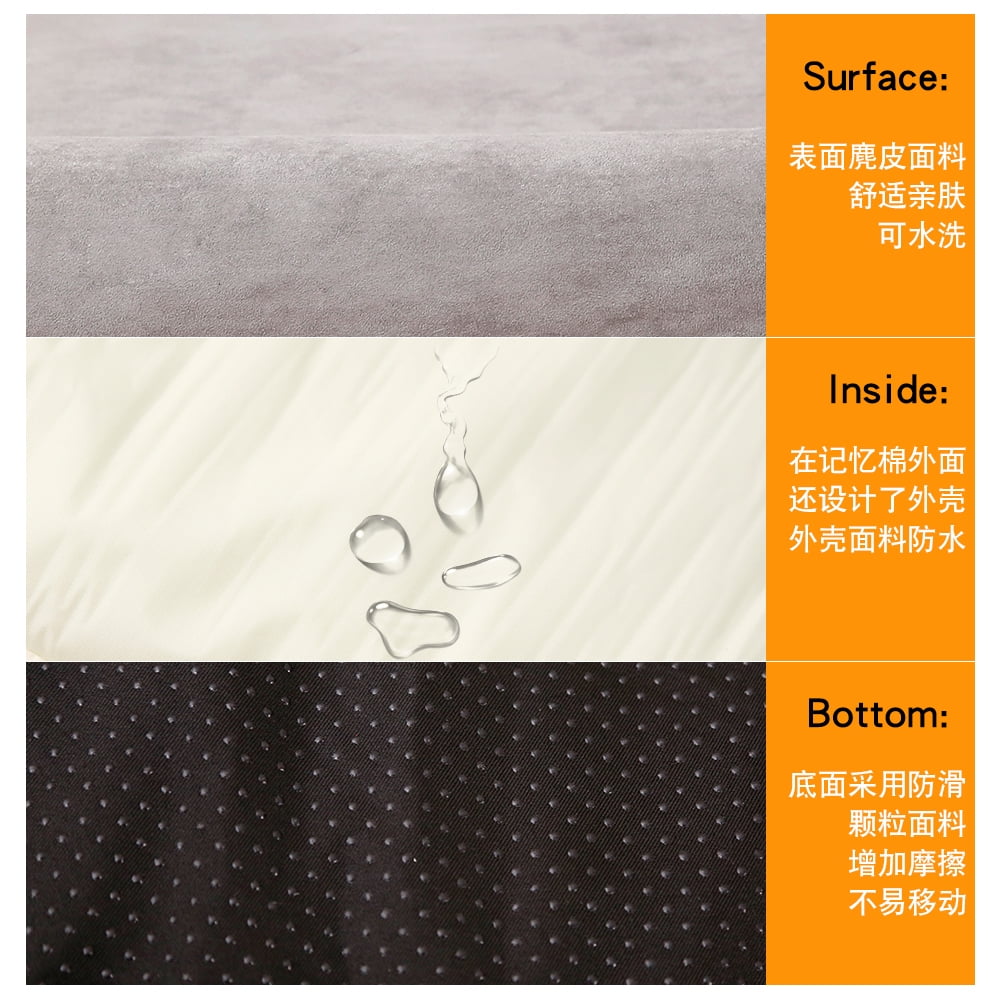 Laifug Orthopedic Memory Foam Dog Bed, Jumbo Size with Waterproof Liner & Washable Cover, Gray - Image 6