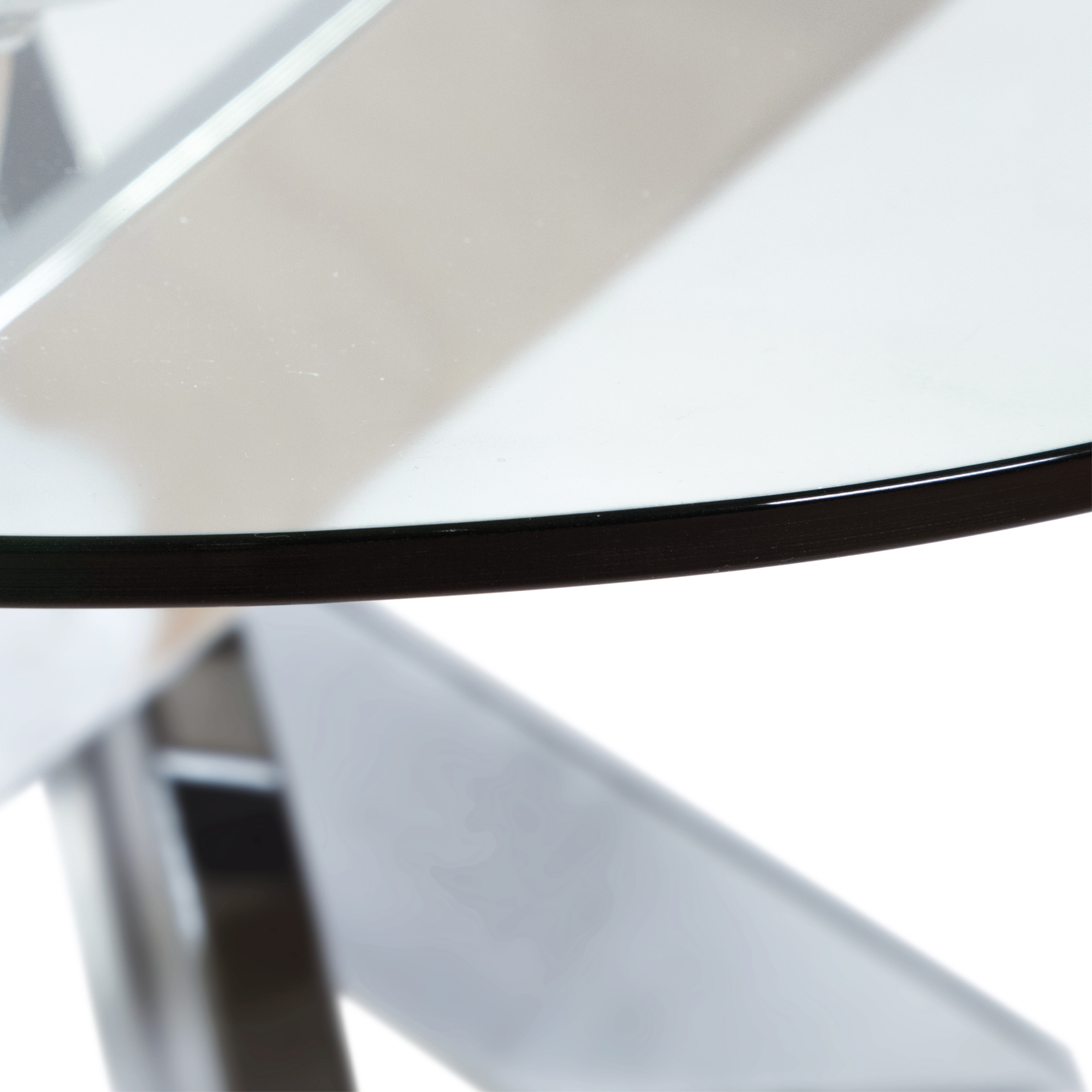 Furniture of America Gisela Glass Top Coffee Table, Chrome - Image 3