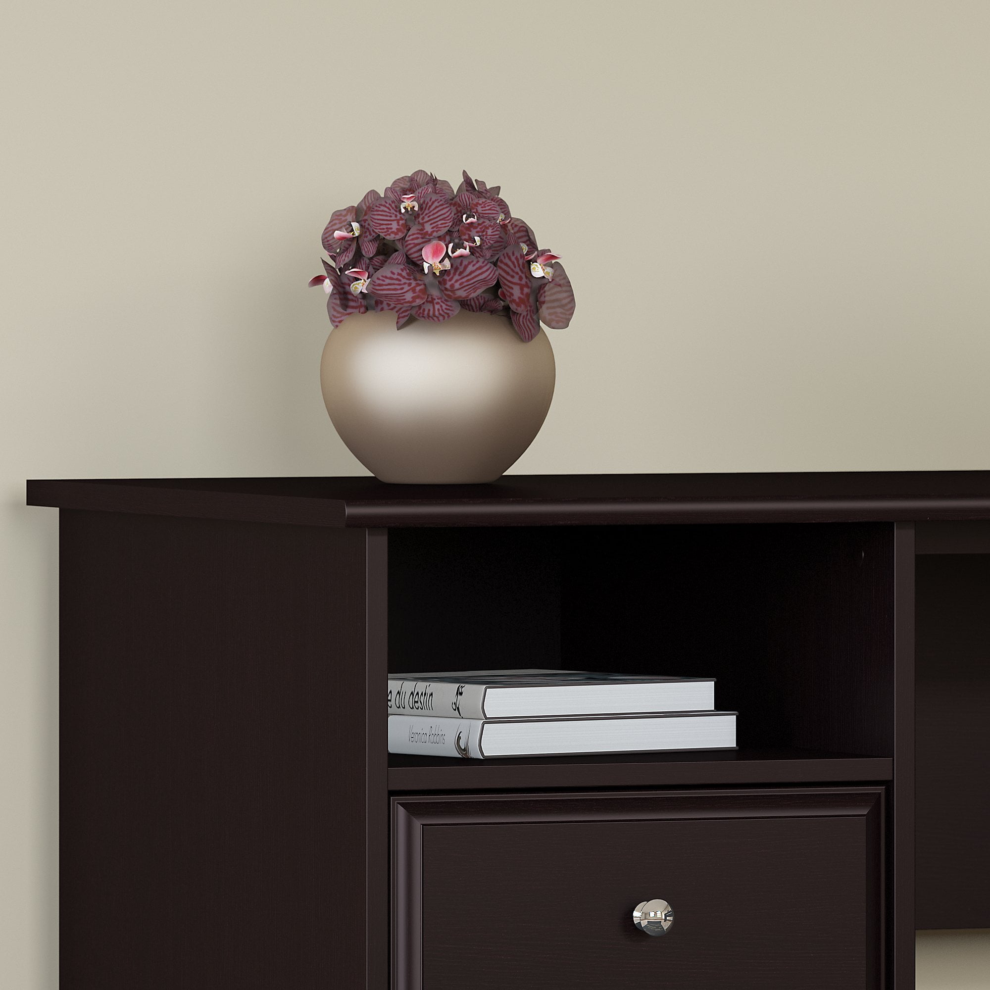 Bush Furniture Cabot 60" Computer Desk with Storage, Espresso Oak - Image 6