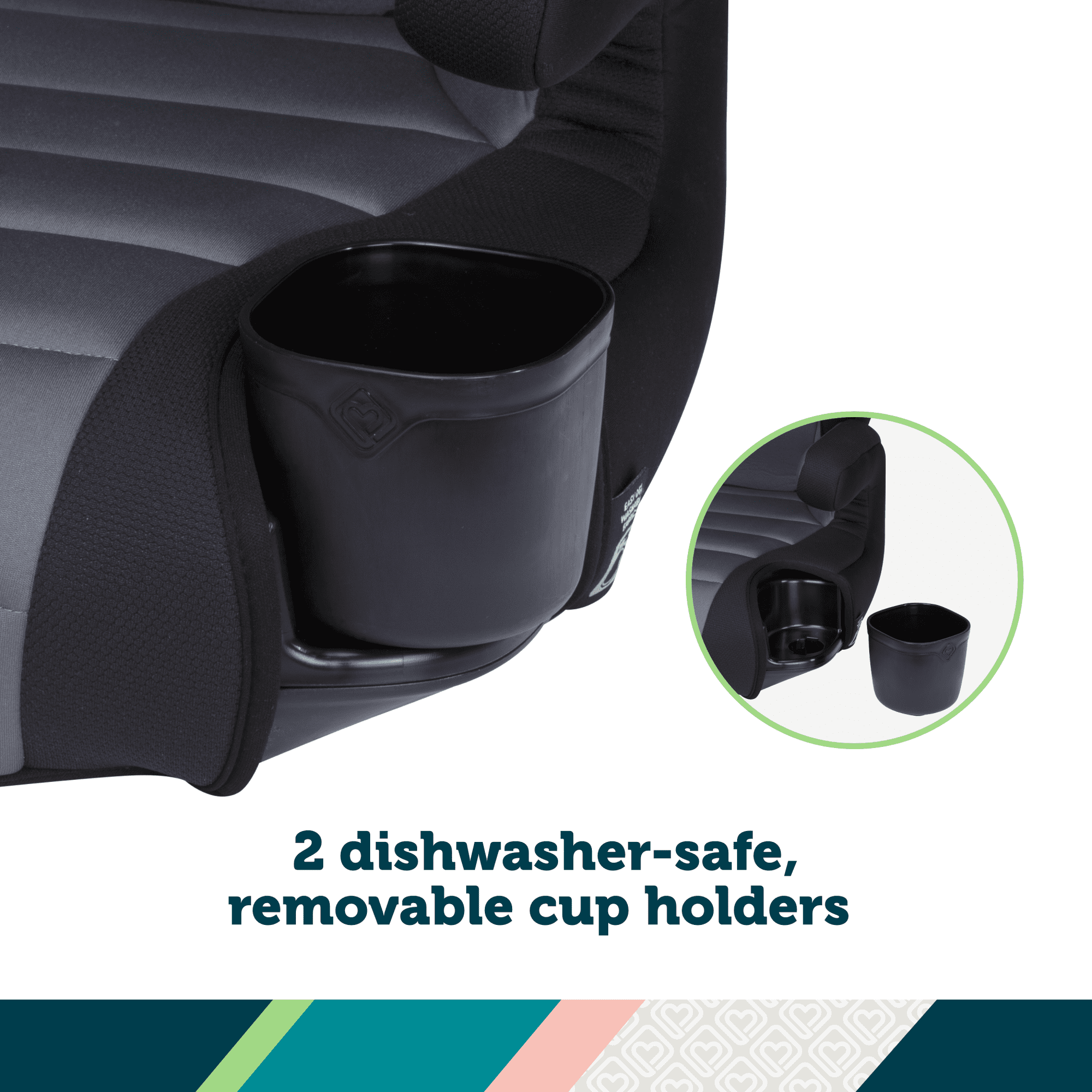 Safety 1st Grow and Go 2-in-1 Belt-Positioning Booster Car Seat featuring ComfortWings, Black Sand, Toddler, Unisex - Image 3