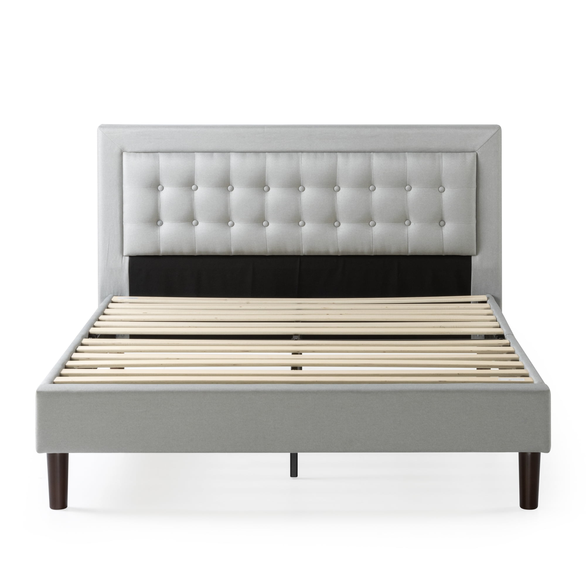 Zinus 40" Dachelle Upholstered Platform Bed Frame Gray Sand, Queen - Image 5