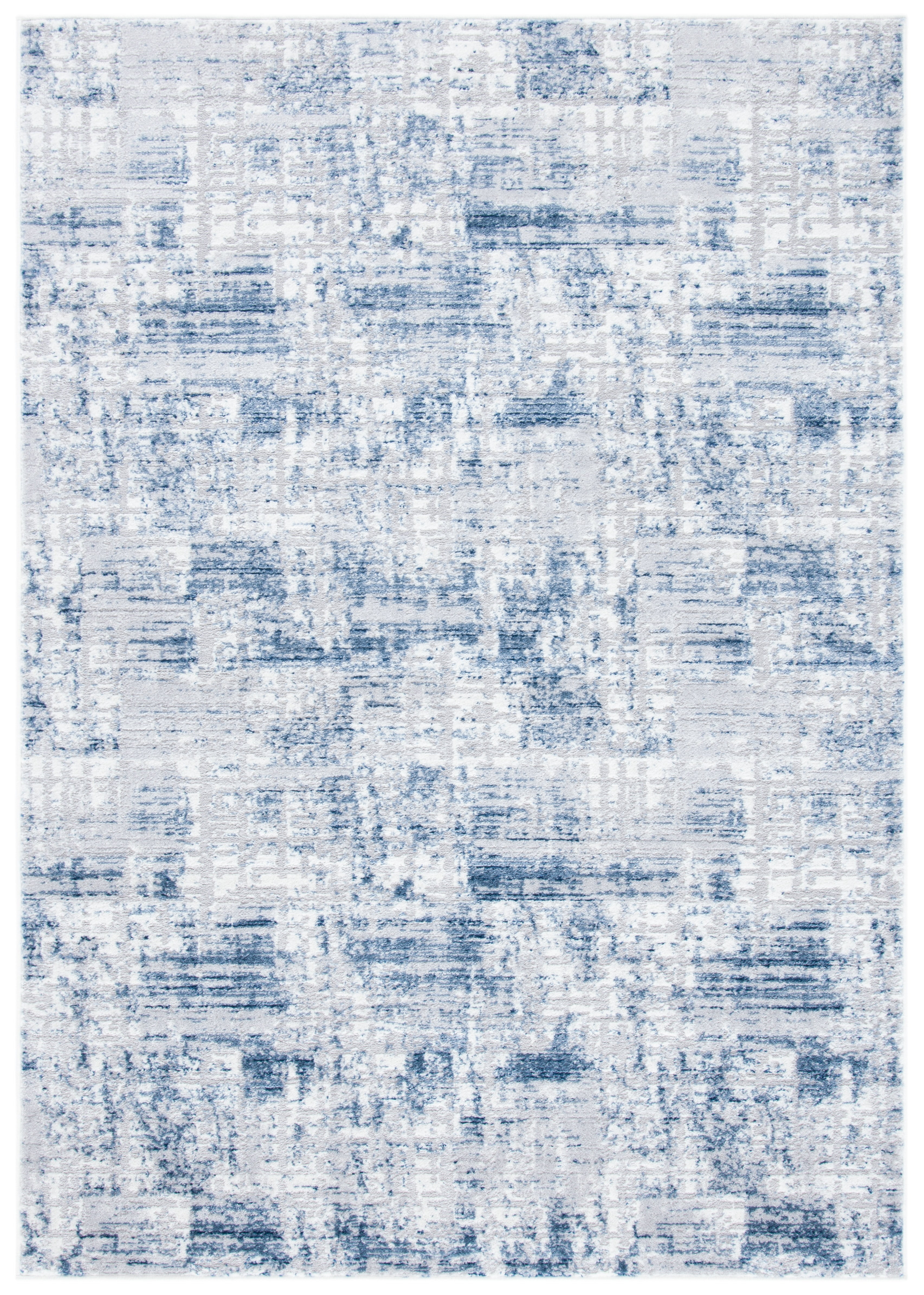 SAFAVIEH Amelia Carrie Abstract Area Rug, Navy/Light Gray, 6' x 9' - Image 5