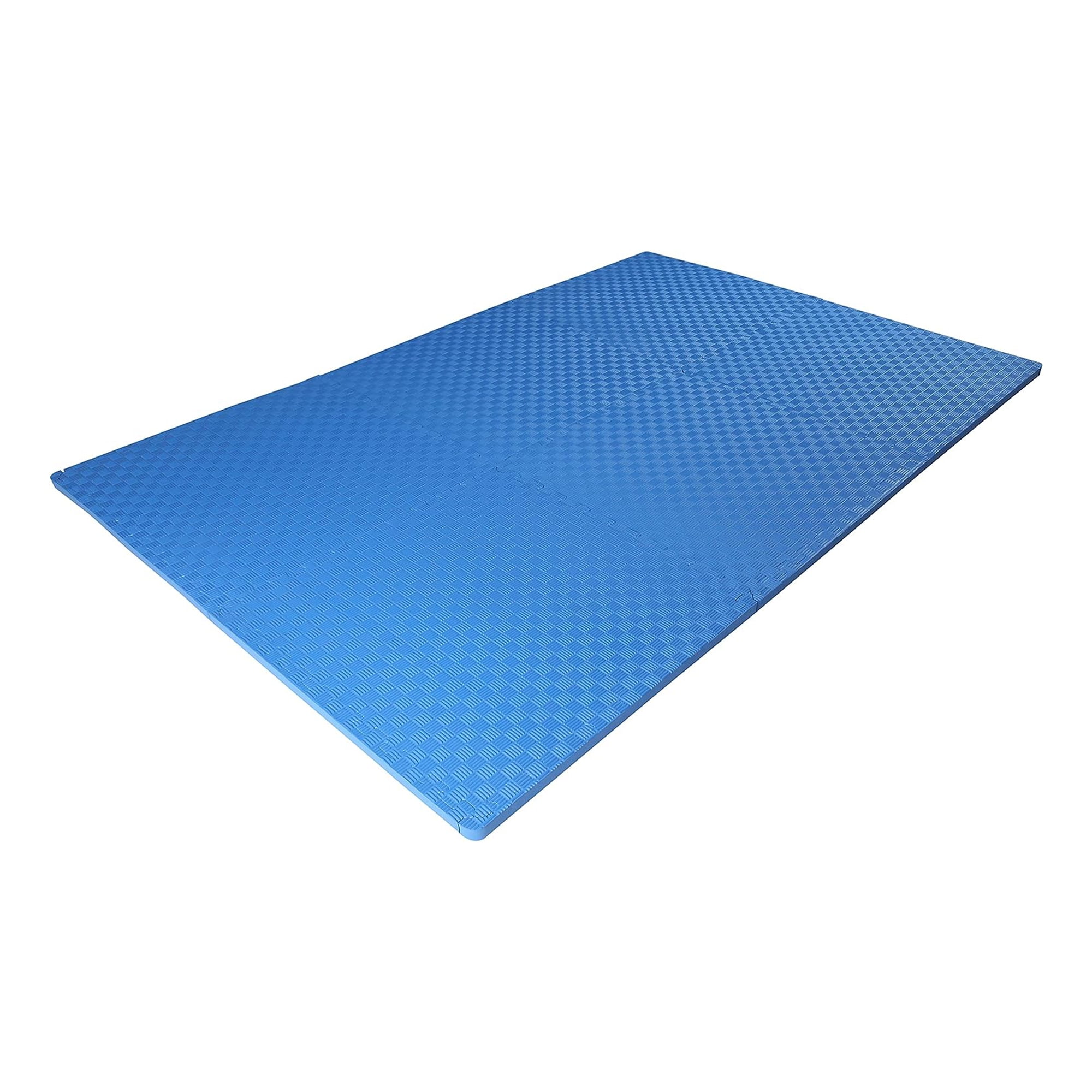 BalanceFrom 144 Sq Ft Blue 1/2 in Thick EVA Foam Interlocking Exercise Protective Flooring, 144-Tile - Image 7