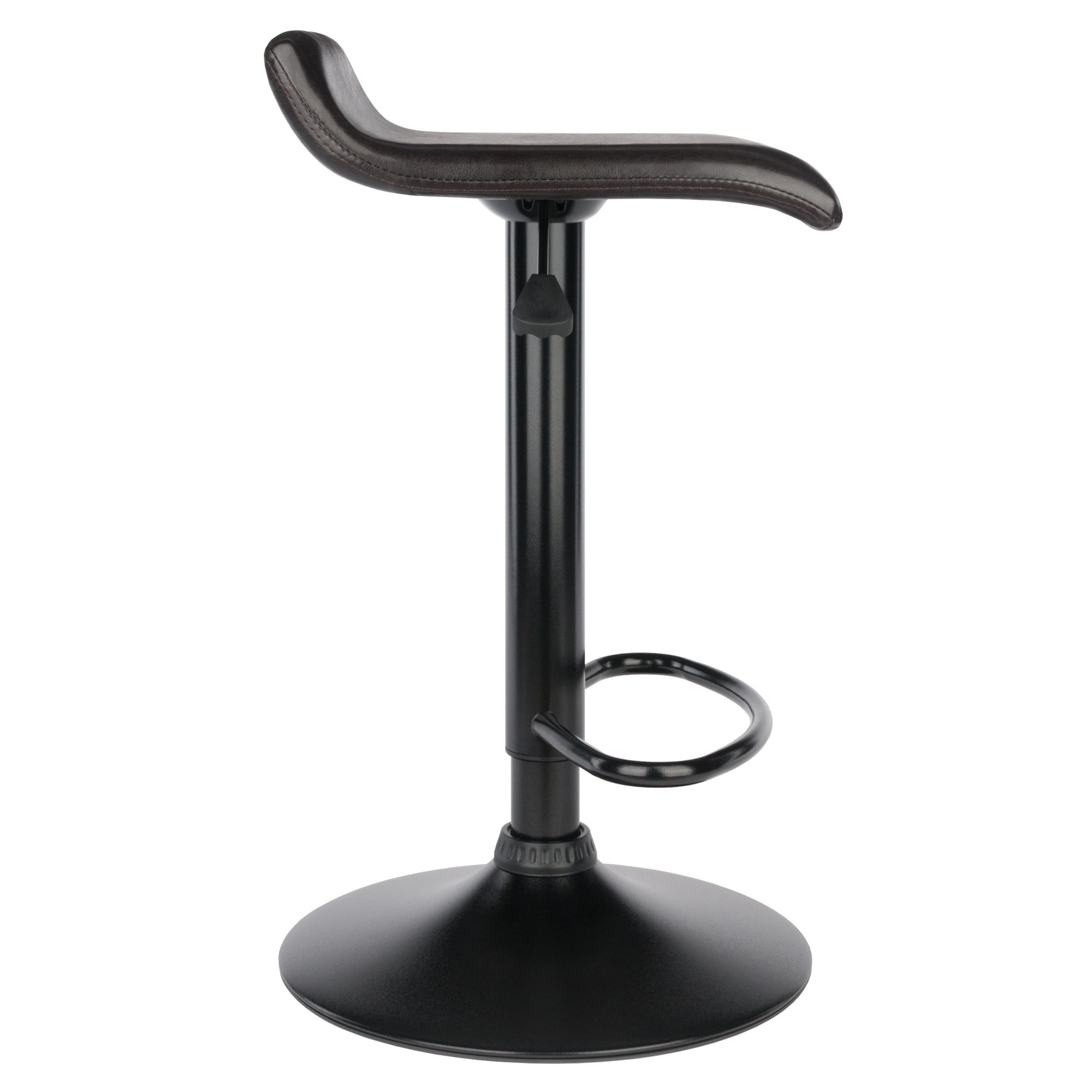 Winsome Wood Paris 2-Pc Adjustable Swivel Stool Set, Black & Espresso Finish - Image 3