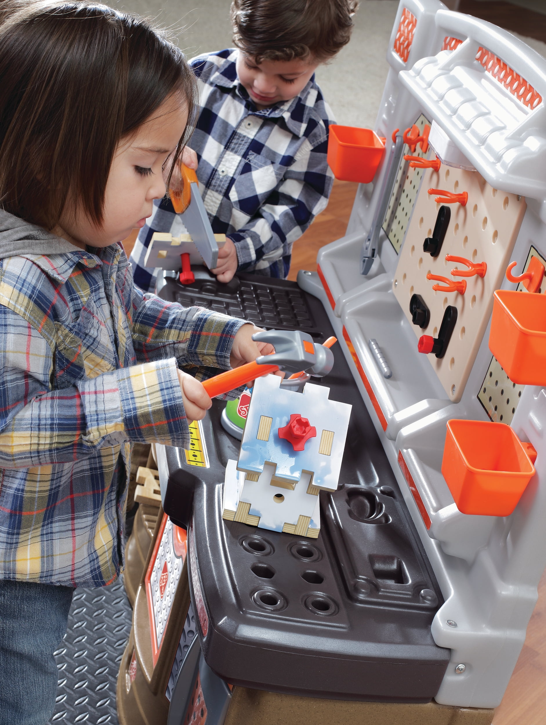 Step2 Big Builders Pro Workshop Multicolor Tool Bench, 27.50" x 34", 19 lb - Image 16