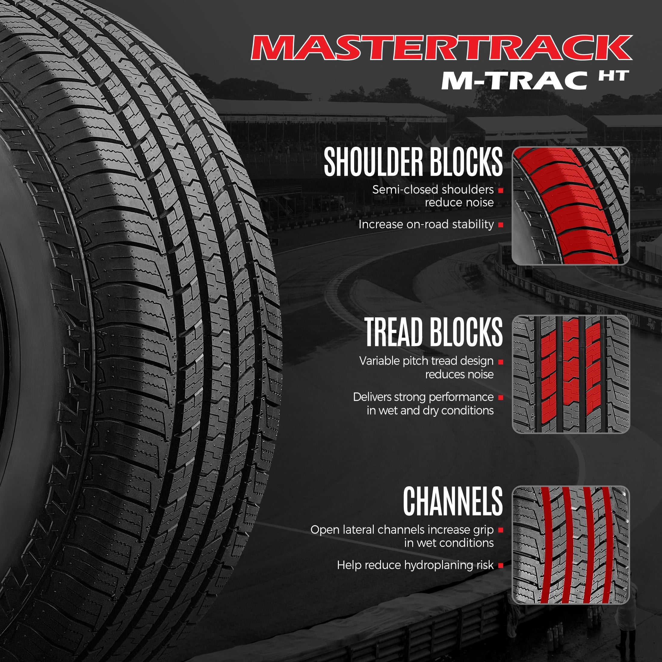 Mastertrack M-TRAC HT Highway Terrain 235/65R16C 235/65R16 10 Ply 121/119S E SUV Light Truck Tires - Image 7