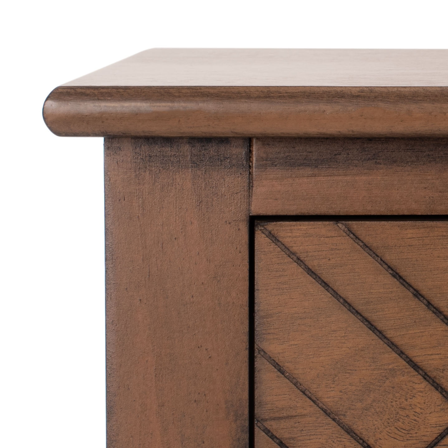 SAFAVIEH Peyton French Brown Wood Console Table with Drawer (47.3 in. W x 13 in. D x 29.5 in. H) - Image 11