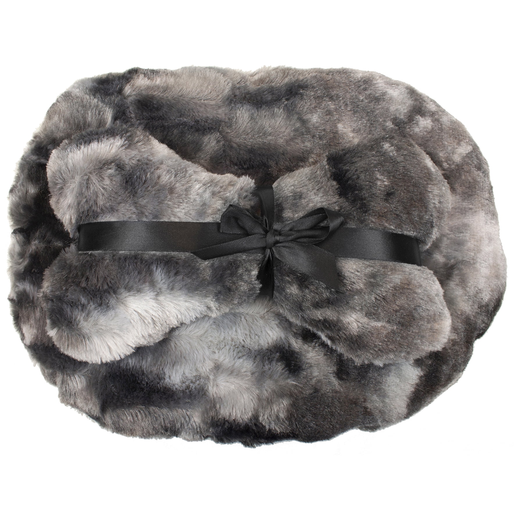 Precious Tails Faux Fur Princess Cat Dog Bed with Plush Bone Pillow – Small - Image 4