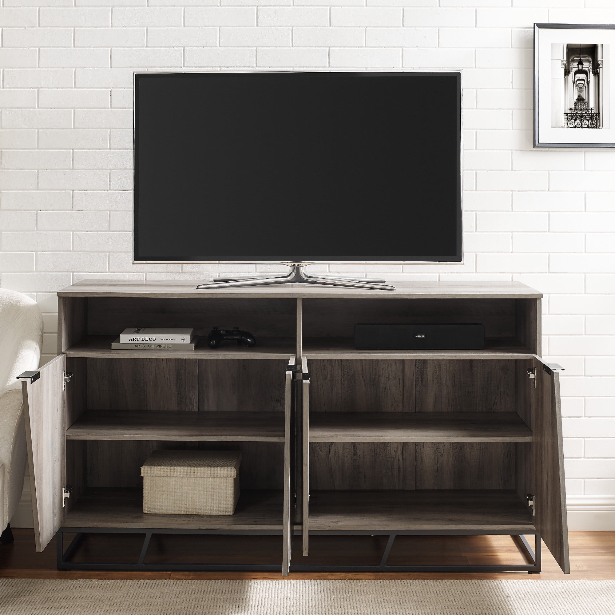 Manor Park Afton Angled Door Grey Wash Sideboard - Image 8