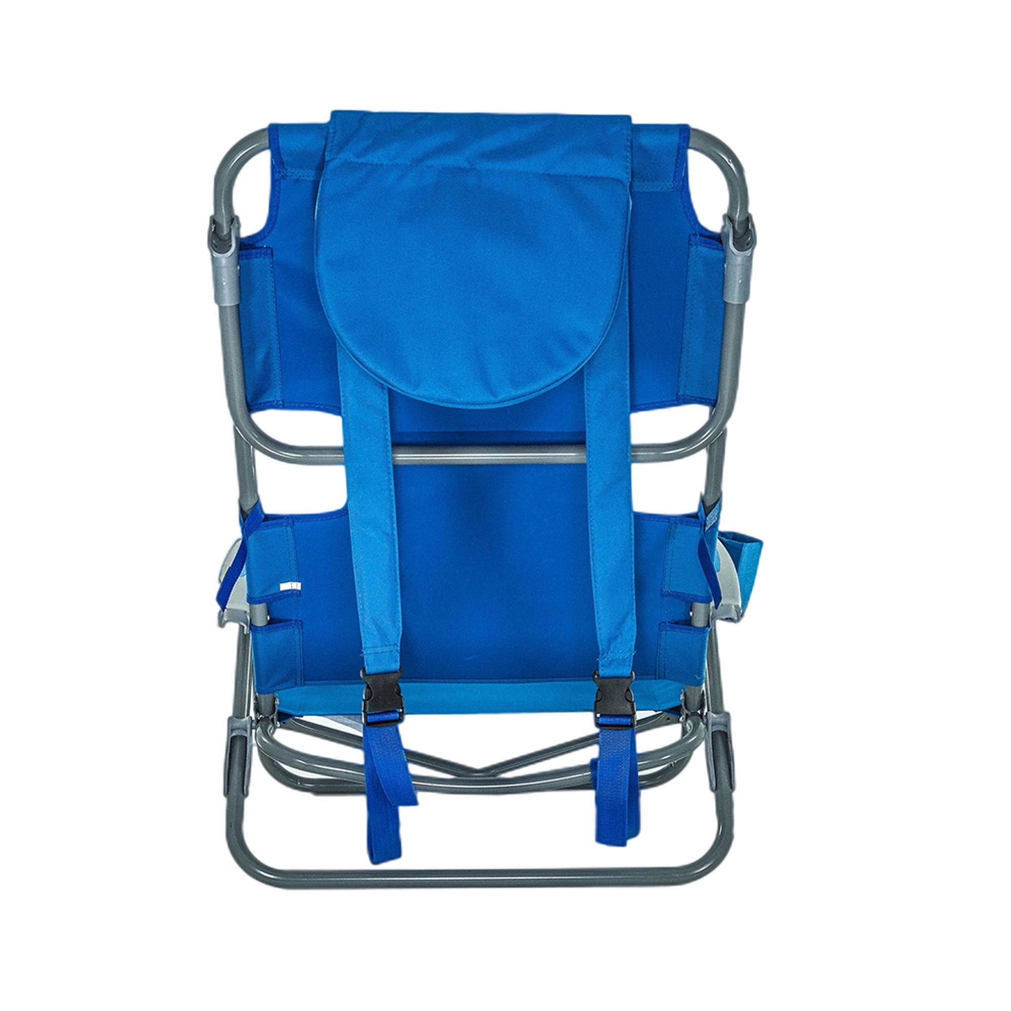 Ostrich On-Your-Back Outdoor Reclining Beach Pool Camping Chair, Blue - Image 9