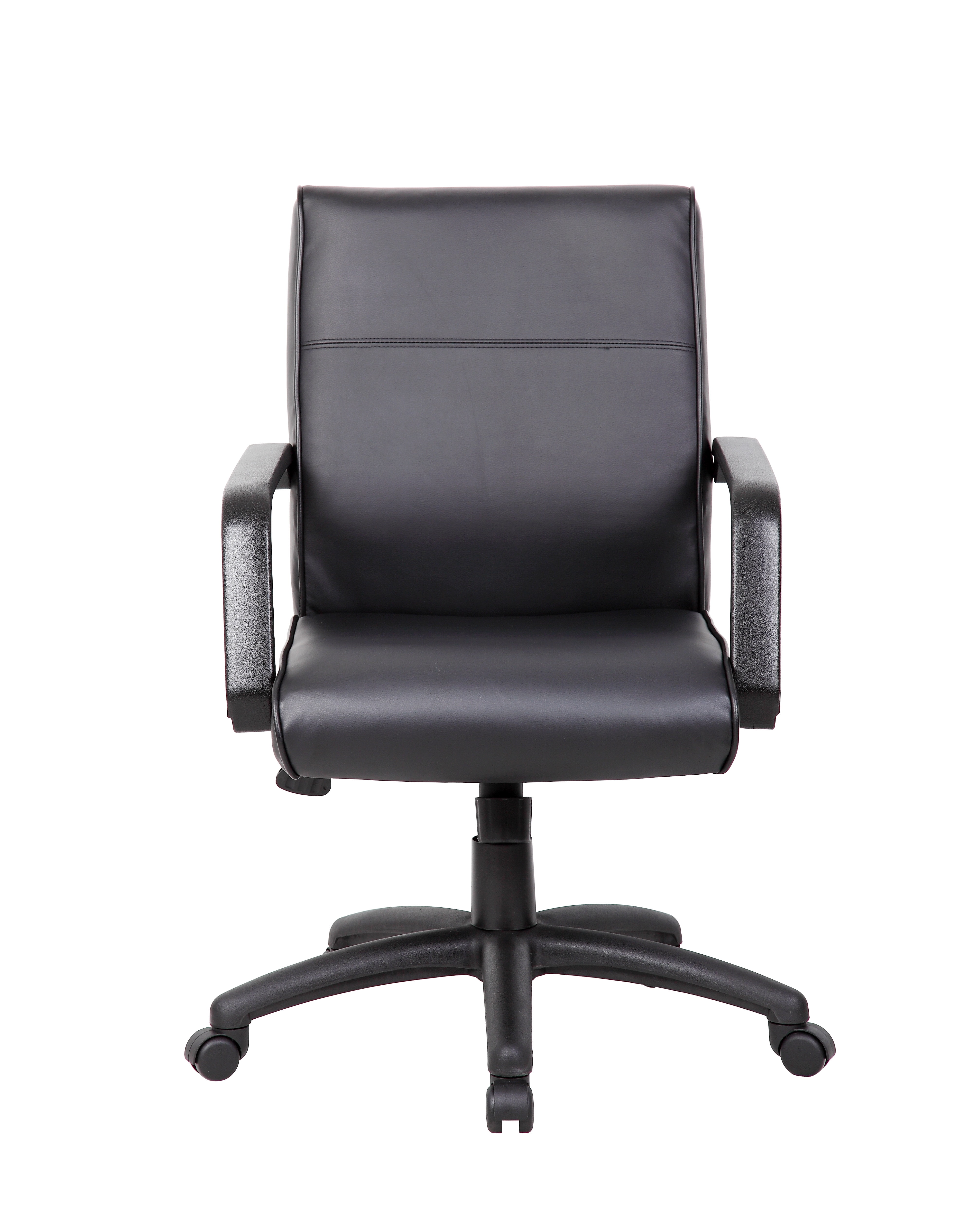 Boss Office Products Mid Back LeatherPlus Executive Chair with Casters, Black - Image 6