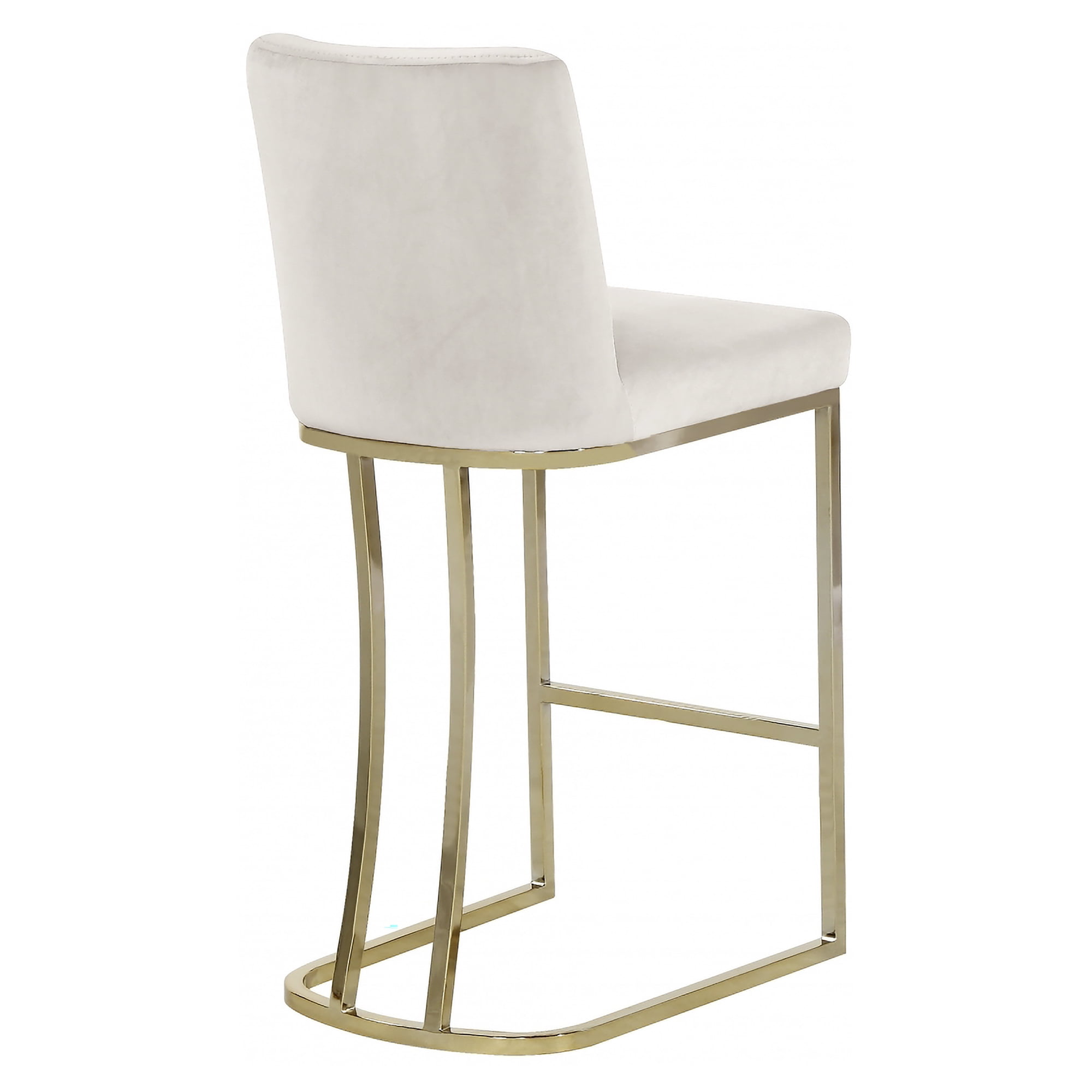 Meridian Furniture Heidi 26" Velvet Counter Height Stool in Cream - Image 4