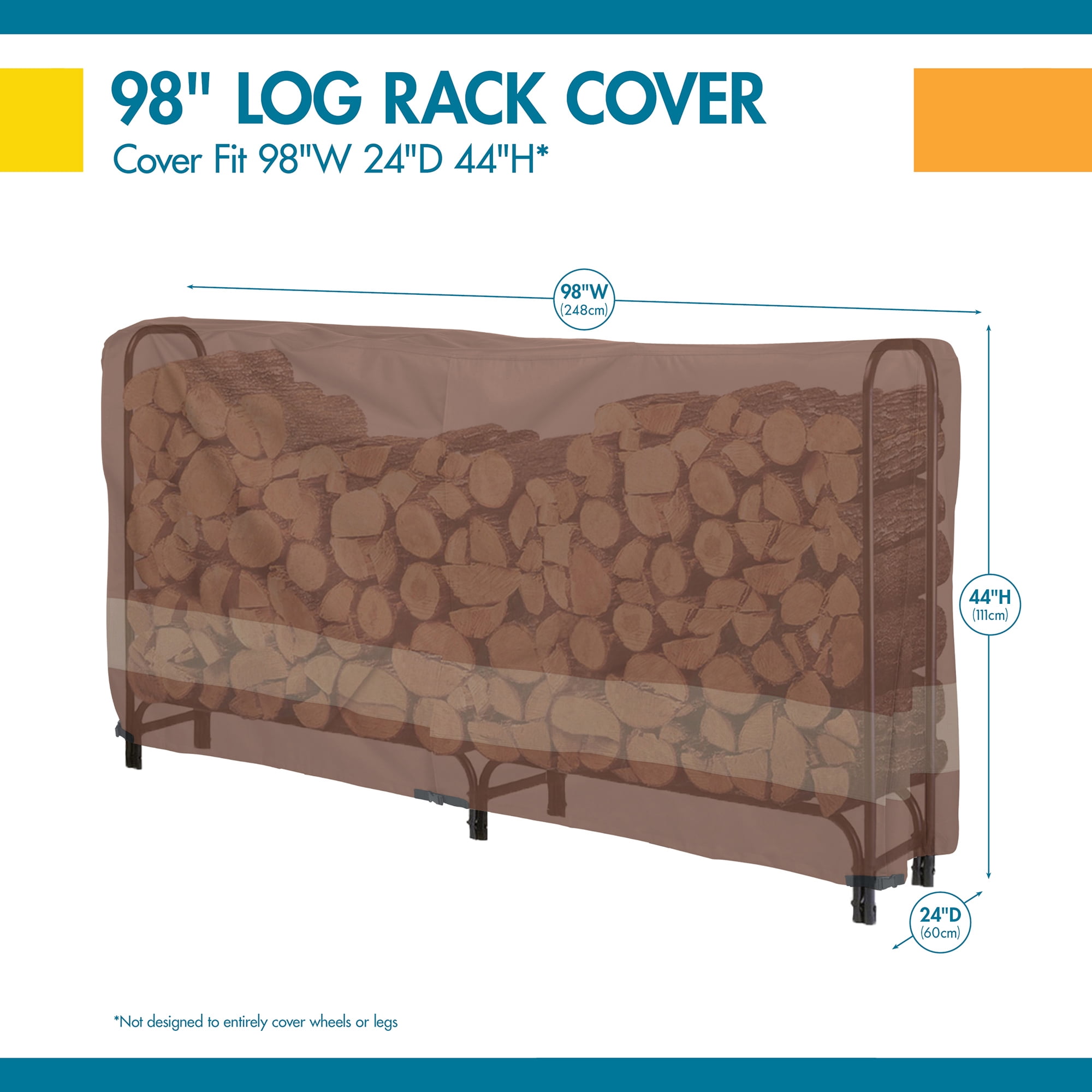 Duck Covers® Ultimate Waterproof Log Rack Cover, 98 Inch - Image 7