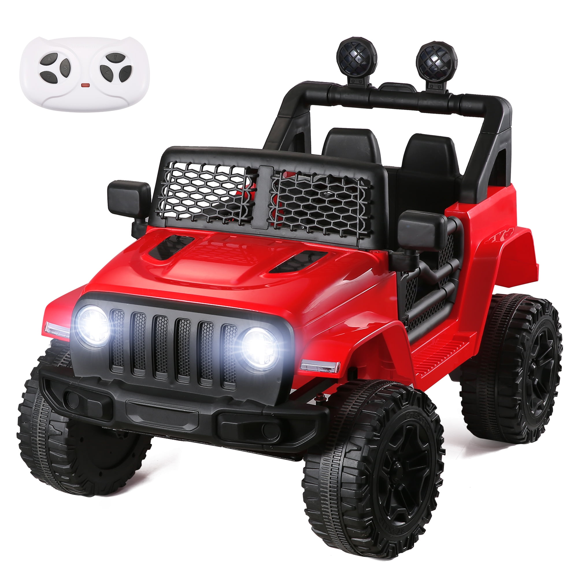 Naipo 12V Kids Ride on Truck Car , Electric Truck Car Toys, Parent Remote Control, w/Spring Suspension MP3 Player, LED Lights and Safety Belt, USB & AUX Port - Image 3