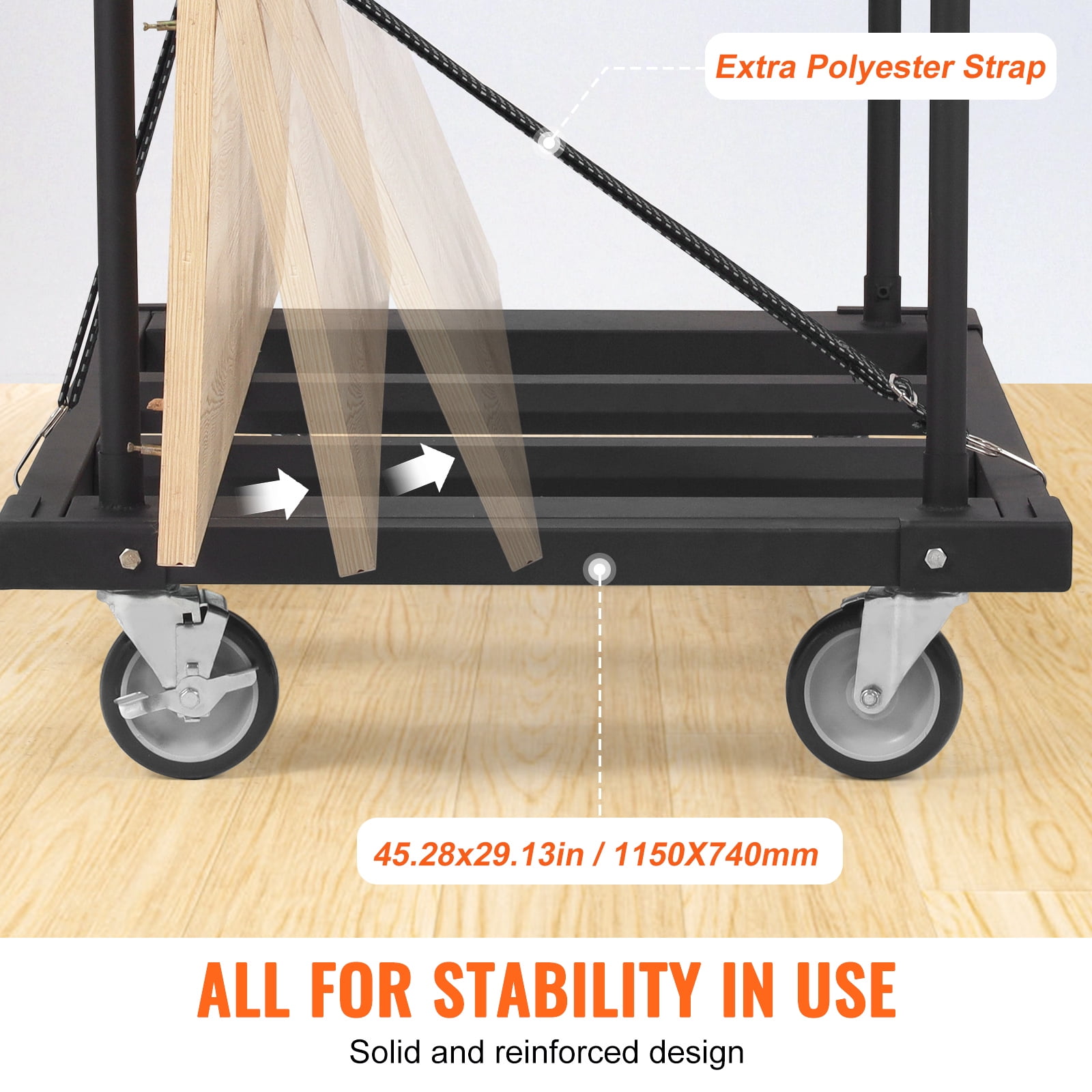 VEVOR Drywall Cart 1800 lbs Panel Cart Dolly Handling Sheetrock Sheet Panel - Image 9