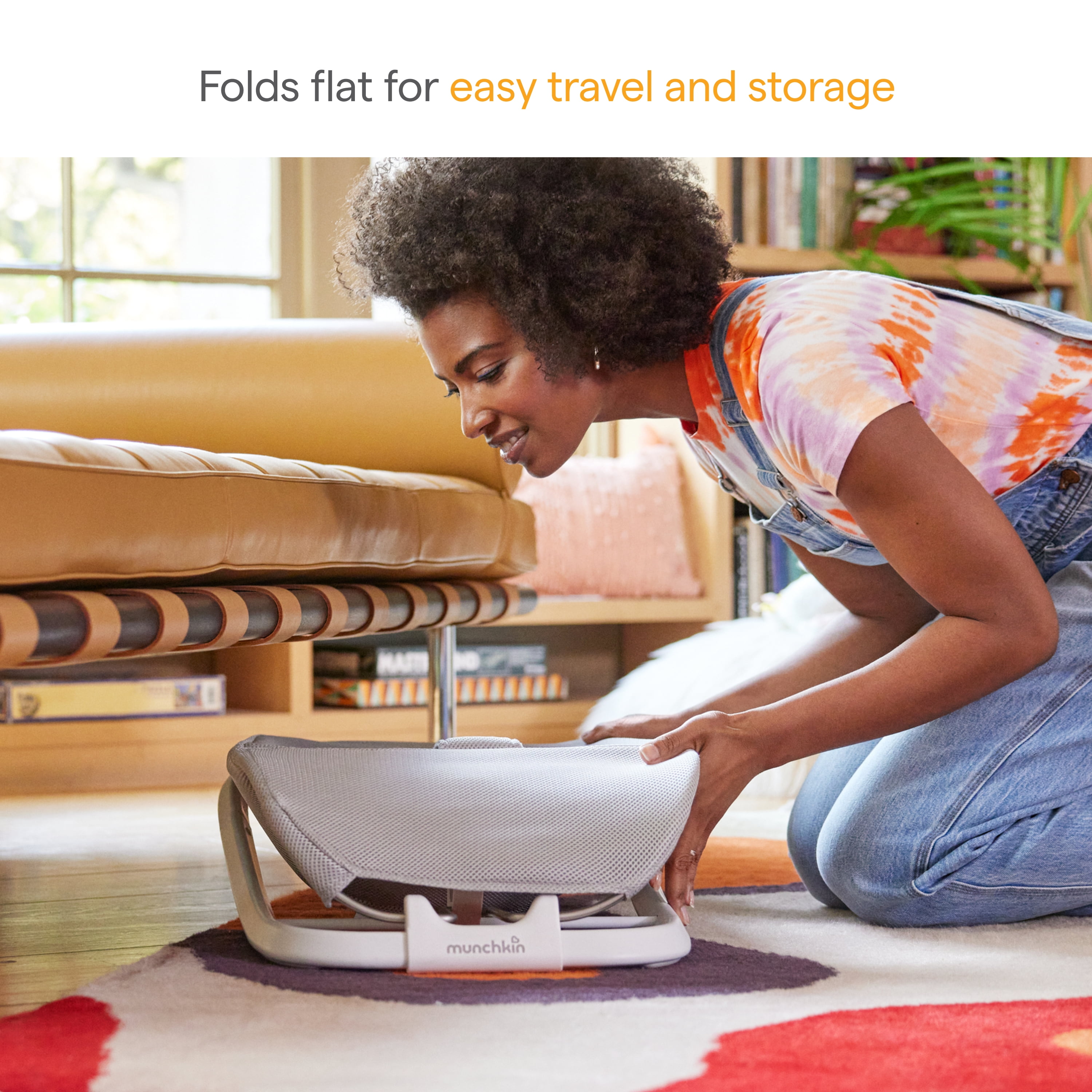 Munchkin® Spring 2-in-1 Infant Bouncer & Rocker, Lightweight with 3 Recline Positions, Unisex - Image 10