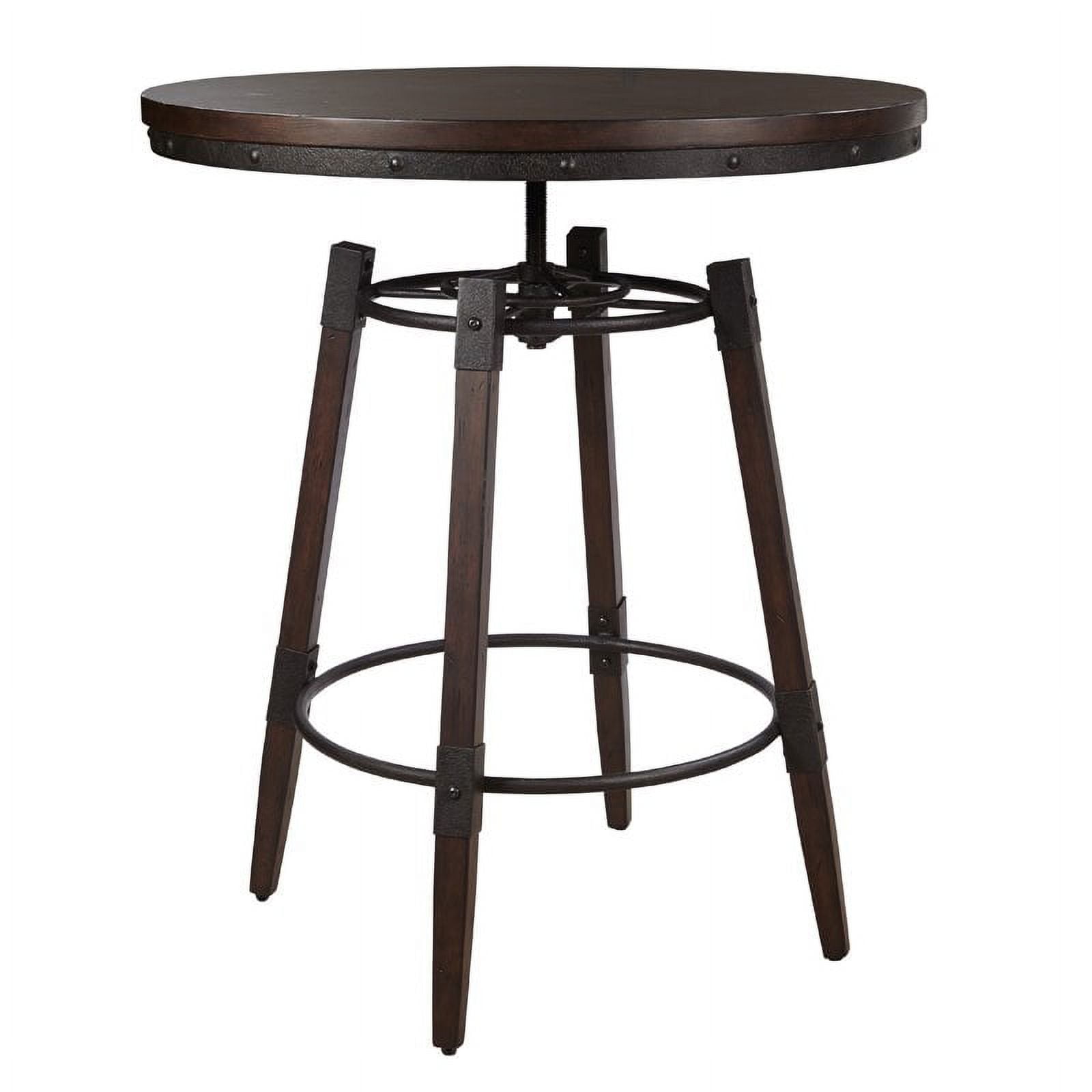 Adjustable Bar Table in Dark Brown - Image 3