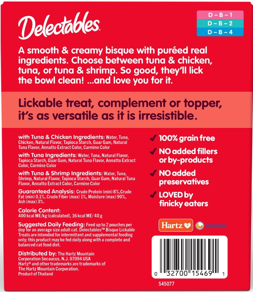 (6 pack) Delectables Lickable Cat Treats Bisque Variety Pack, 12 Count (16.8 oz.) - Image 4