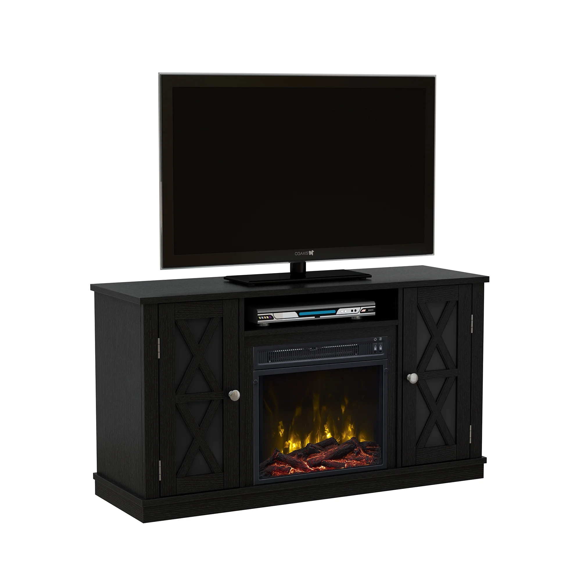 Twin Star Stanton Ridge Electric Fireplace TV Stand for TVs up to 55" , Black - Image 3
