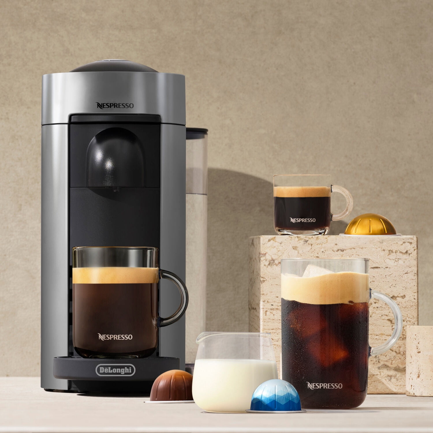 Nespresso New Vertuo Plus Coffee and Espresso Machine by De'Longhi, Gray, Single-Serve Brewers - Image 12