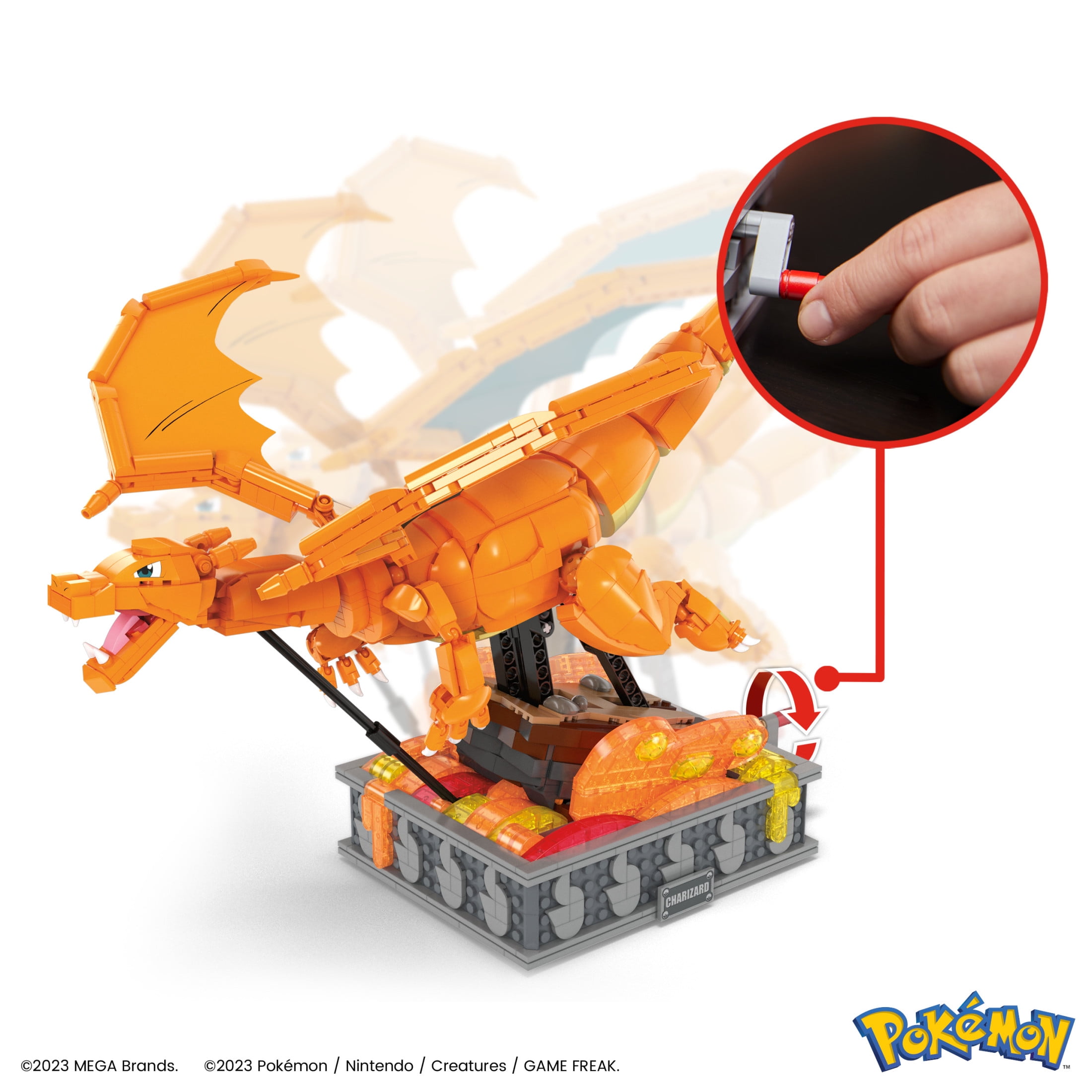 MEGA Pokemon Charizard Building Kit with Motion (1663 Pieces) for Collectors - Image 6