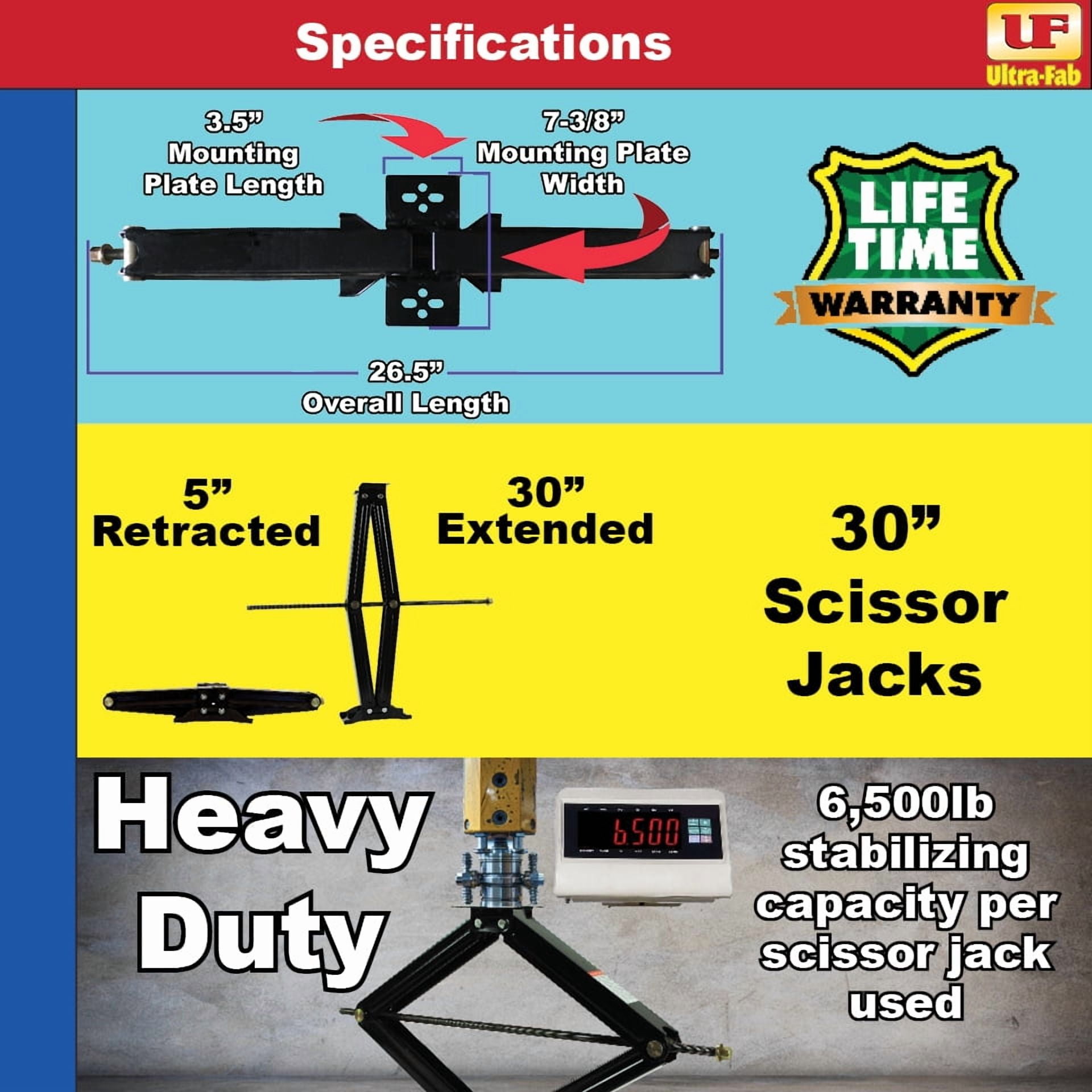 Scissor Jacks (30 inch, 2 pack) Ultra-Fab Products (48-979031) - Image 2