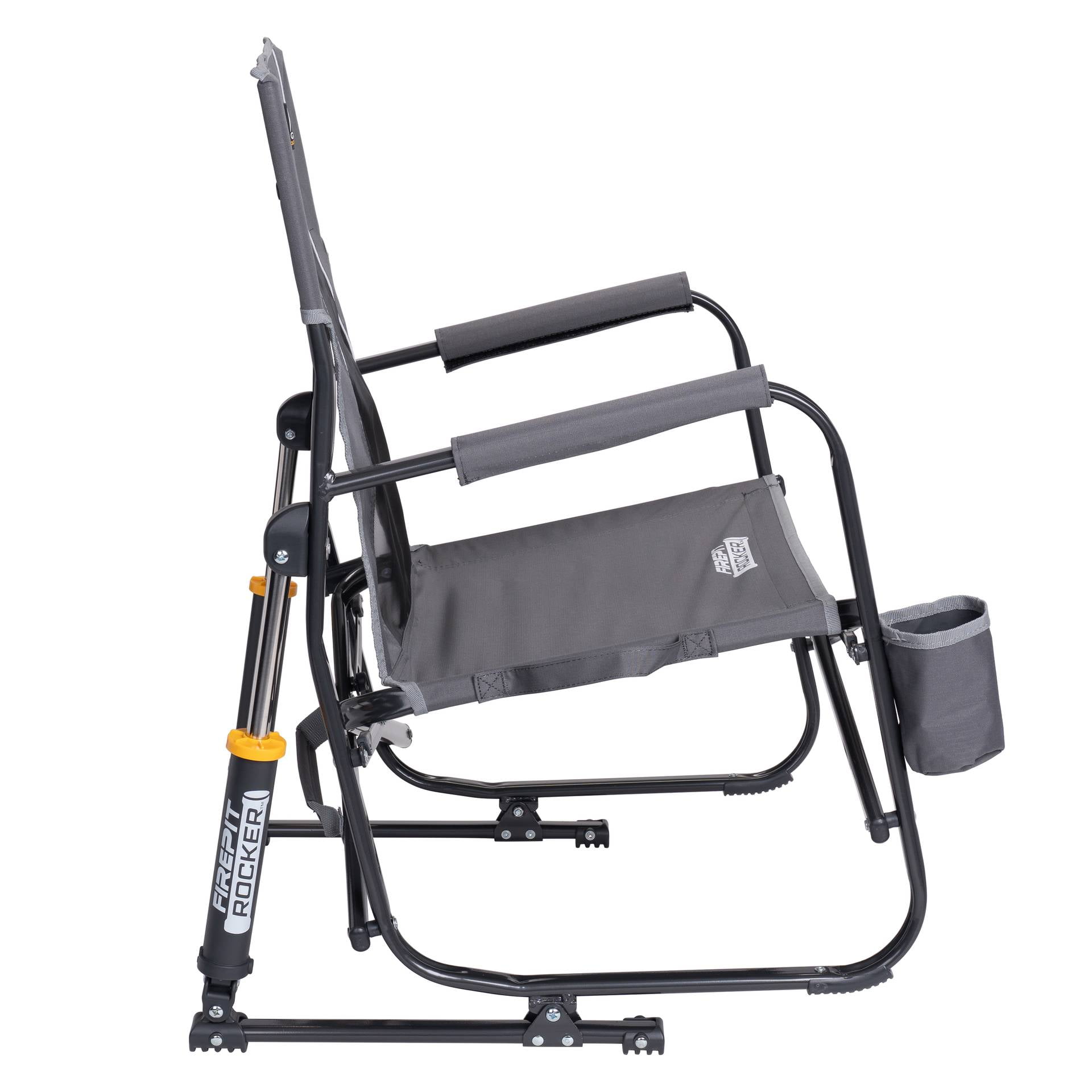 GCI Outdoor FirePit Rocker Low Profile Rocking Camping Chair, Pewter Gray - Image 12