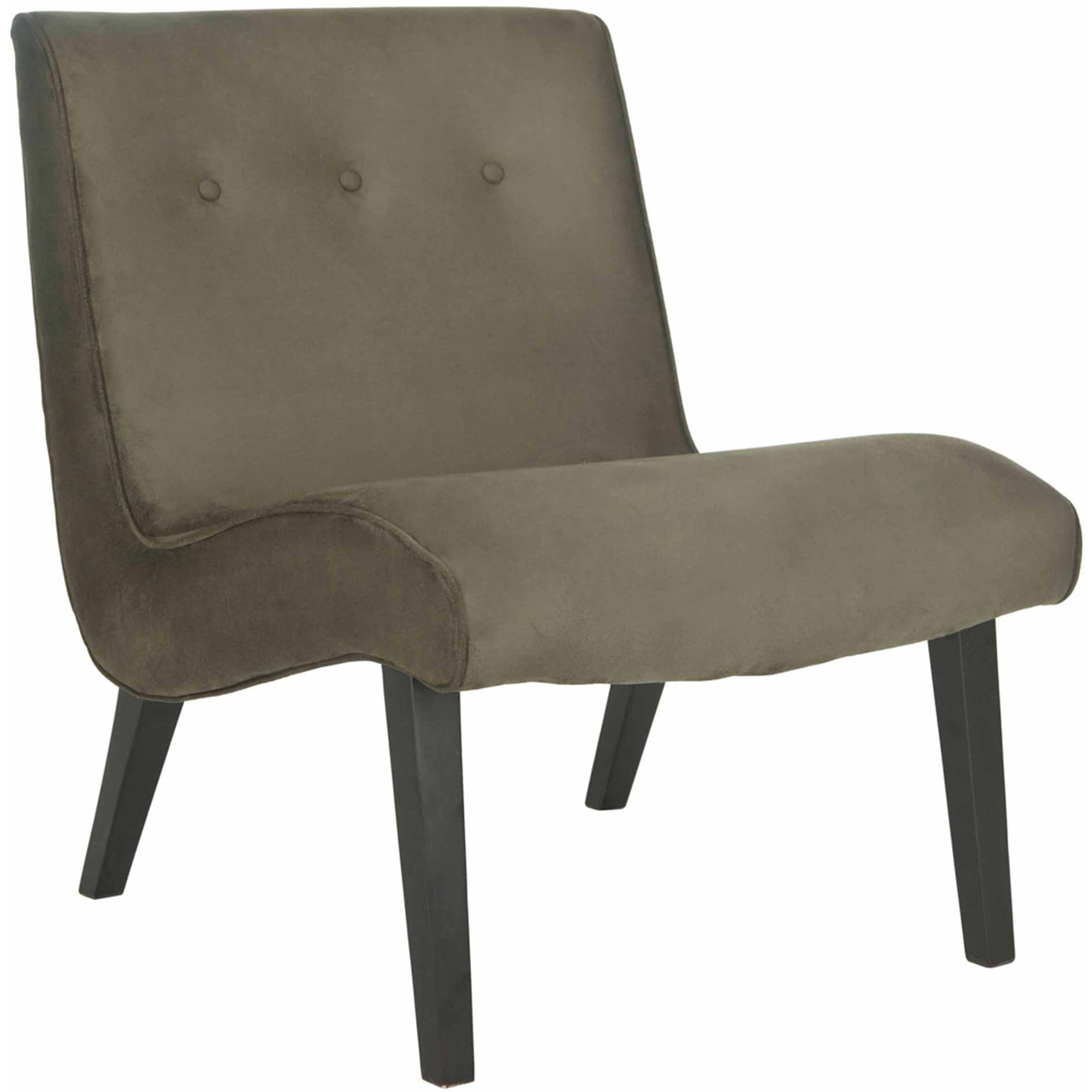 SAFAVIEH Mandell Transitional Glam Tufted Chair W/ Buttons, Forest Green - Image 3