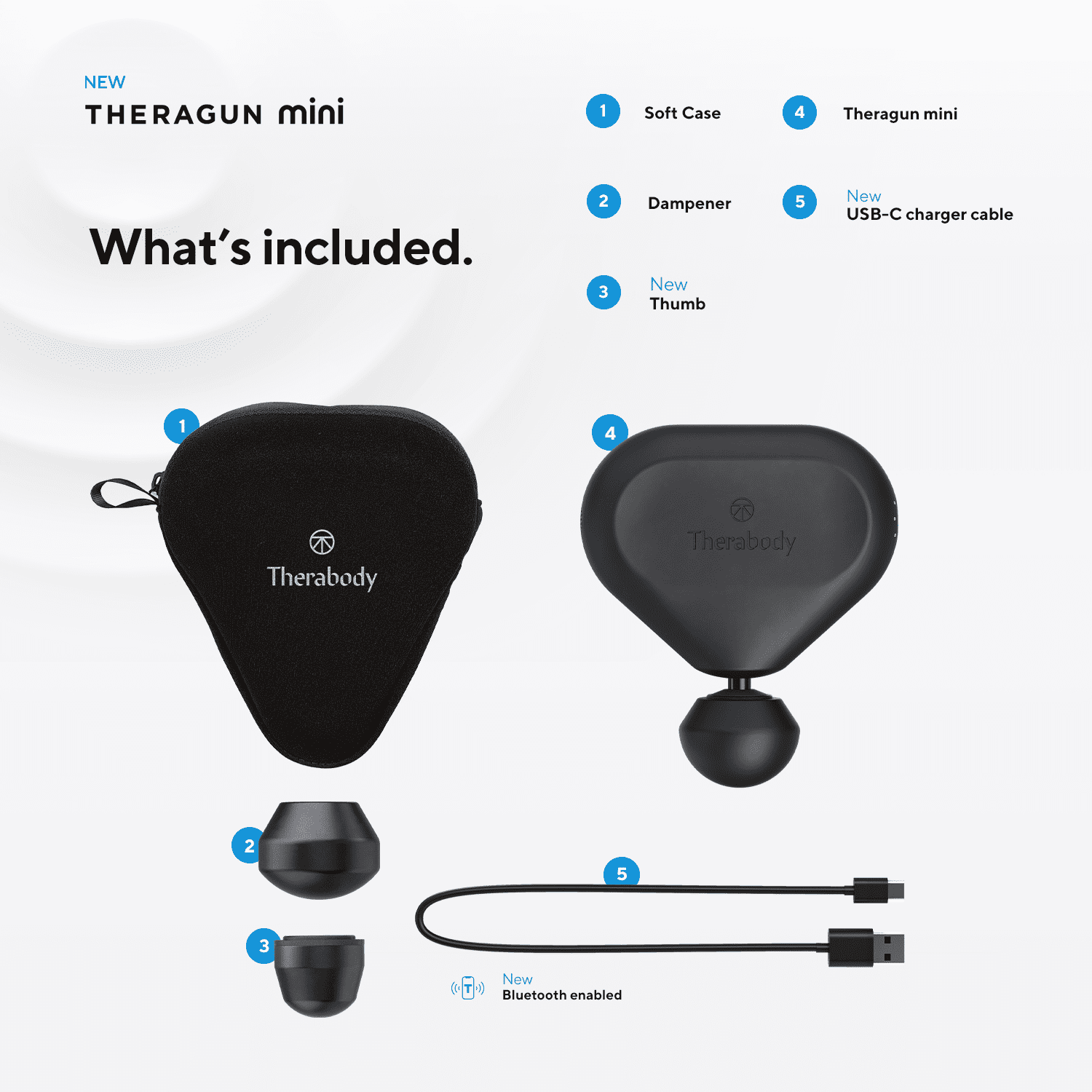 Theragun Mini 2nd Gen Handheld Percussive Massage Device, Portable Deep Tissue Massager, Black - Image 6