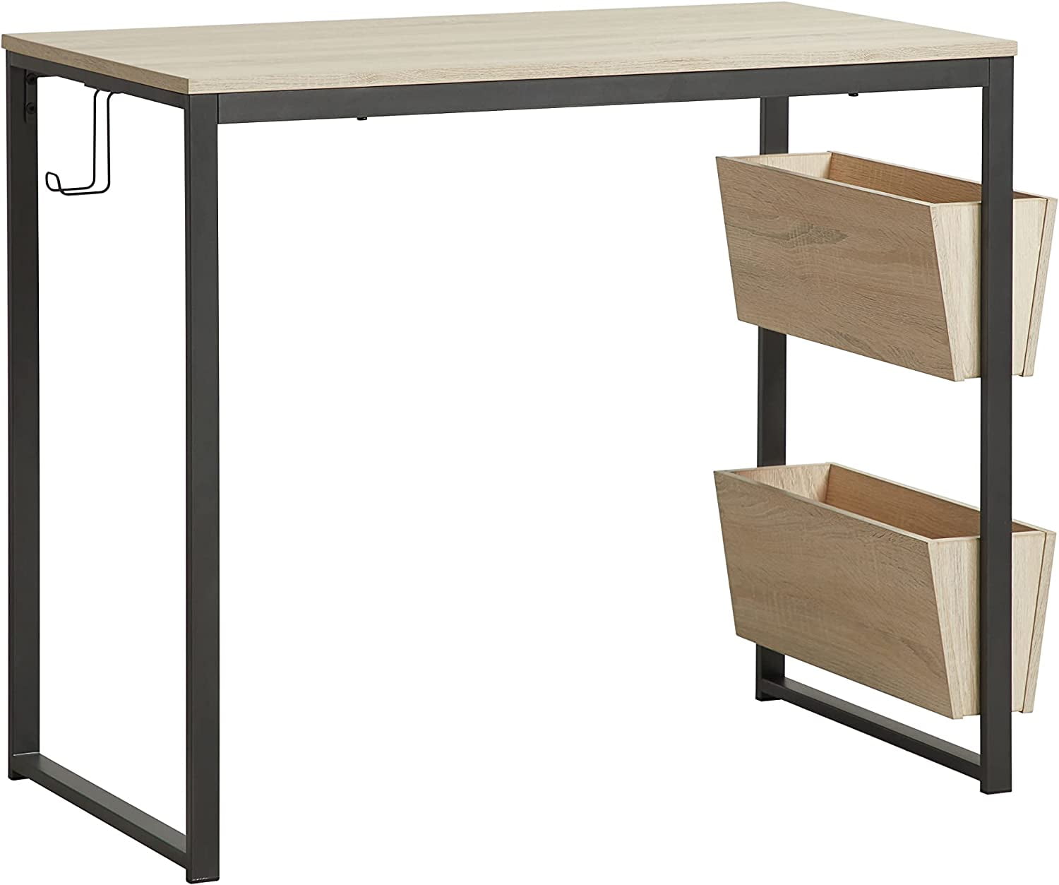 Caffoz Simple Computer Desk for Small Space, Natural - Image 2