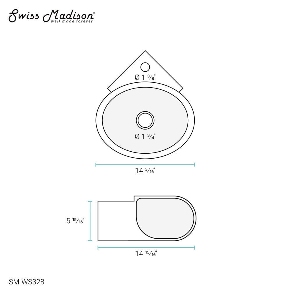 Plasir Corner Wall Hung Sink - Image 8
