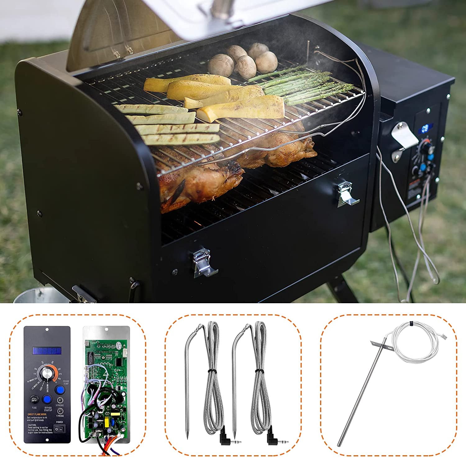 YAOAWE Digital Thermostat Kit with RTD Temperature Sensor and Meat Probe Compatible with Camp Chef Wood Pellet Grills - Image 7