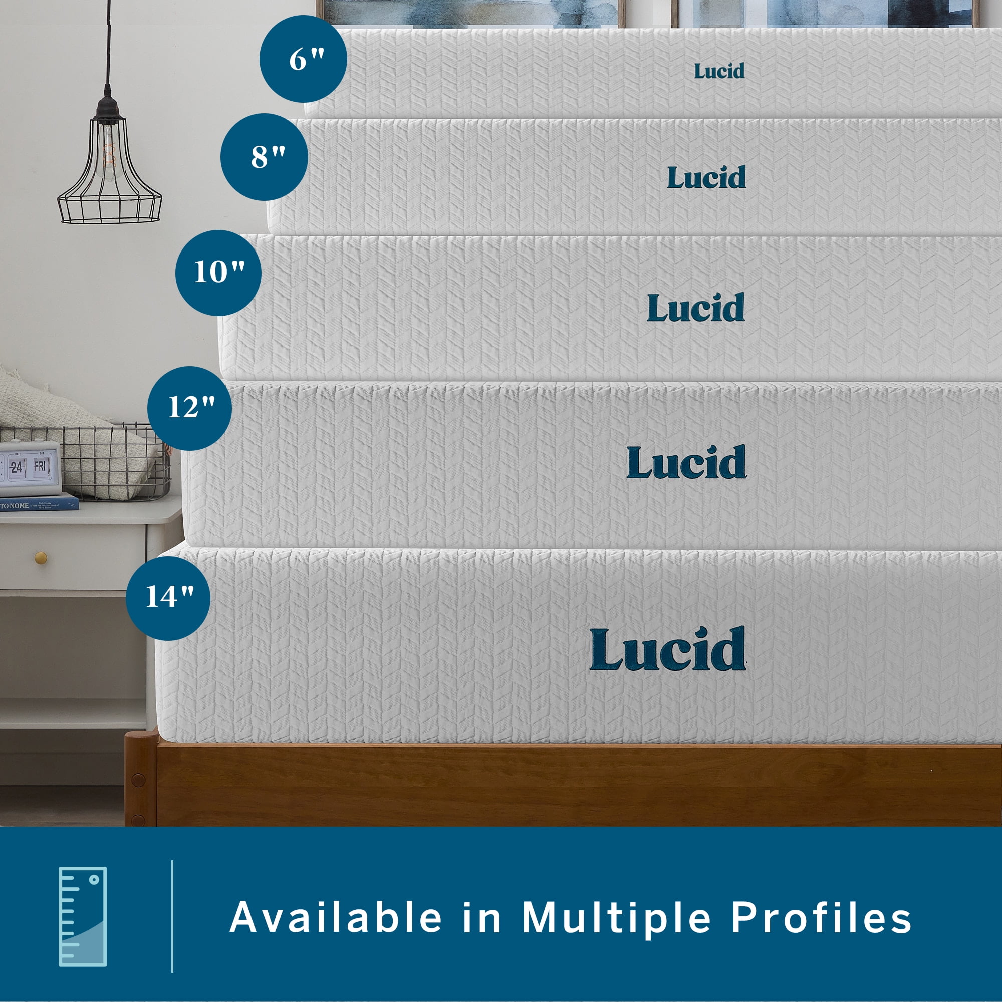 Lucid Refresh Queen Tight Top 10" Firm Memory Foam Mattress with Gel Infusion and Ventilation - Image 3