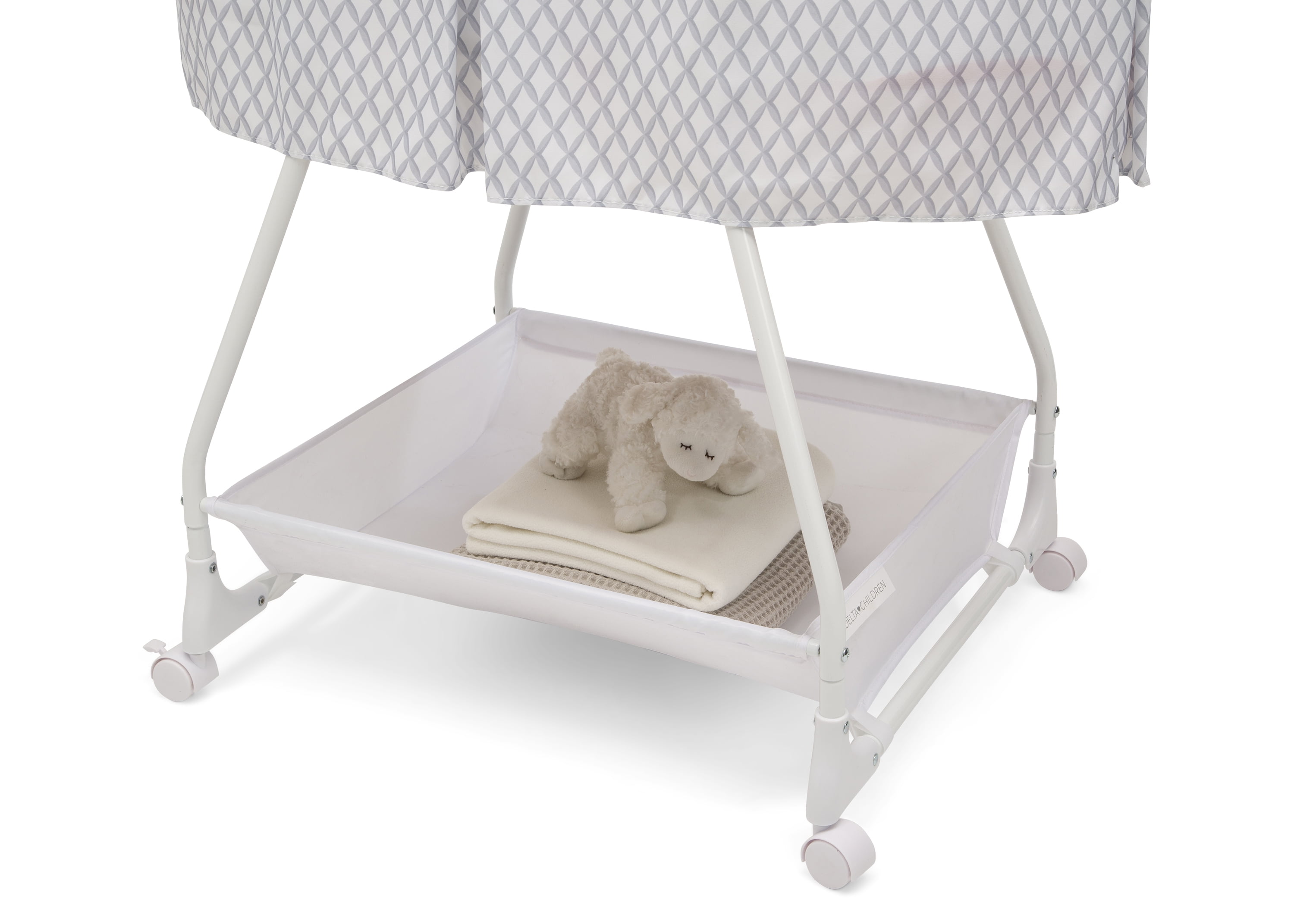 Delta Children Deluxe Soothing Dreams Bassinet, Grey Windchime - Image 8