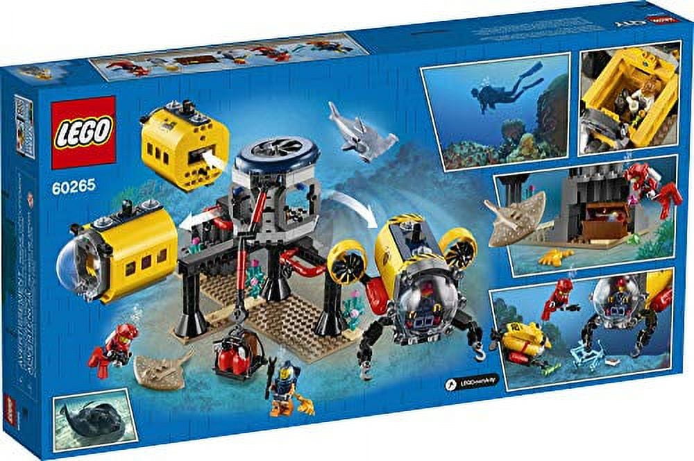 LEGO City Ocean Exploration Base Playset 60265, with Submarine, Underwater Drone, Diver, Sub Pilot, Scientist and 2 Diver Minifigures, Plus Stingray and Hammerhead Shark Figures (497 Pieces) - Image 7