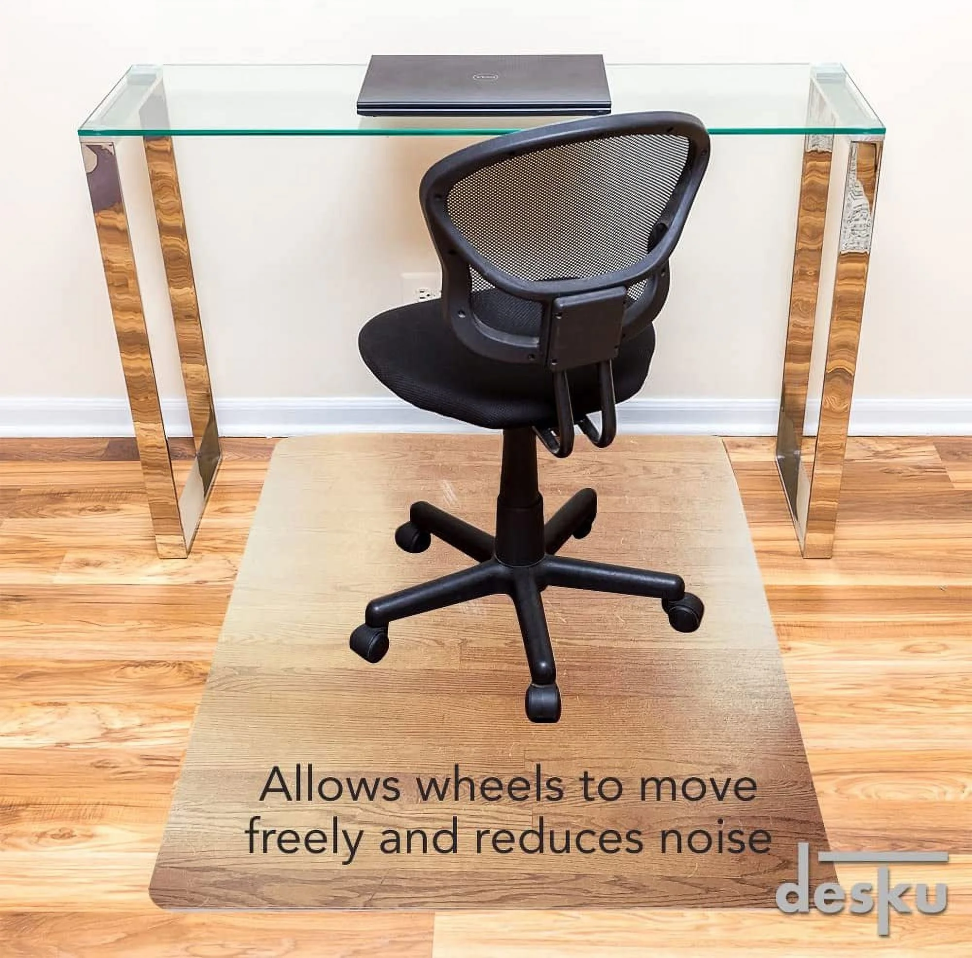 DESKU Office Desk Chair Mat – PVC Mat for Hard Floor Protection, Clear, 48 Inches x 48 Inches, Made in The USA, Home Office Supplies - Image 4