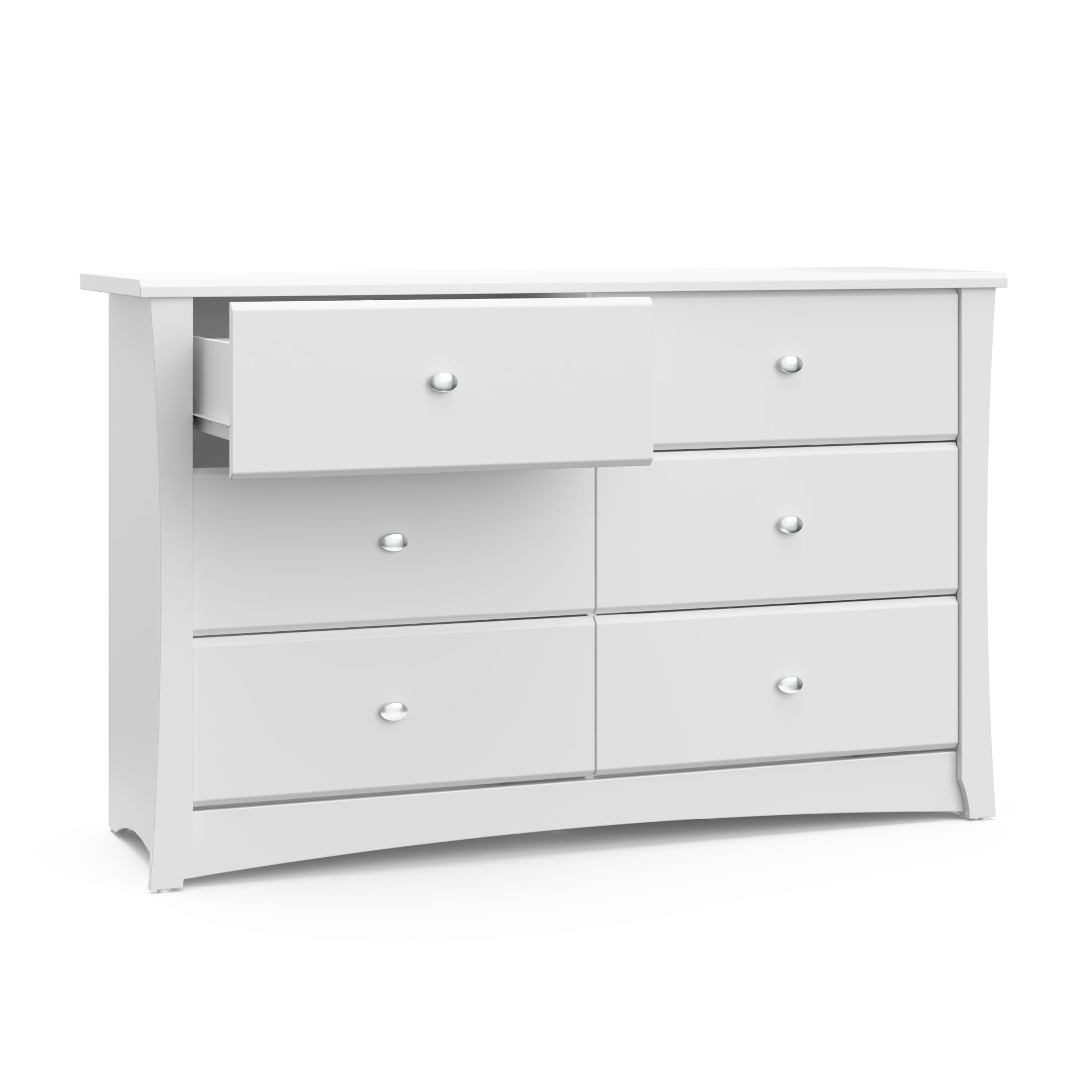 Storkcraft Crescent 6 Drawer Nursery Dresser, White - Image 12