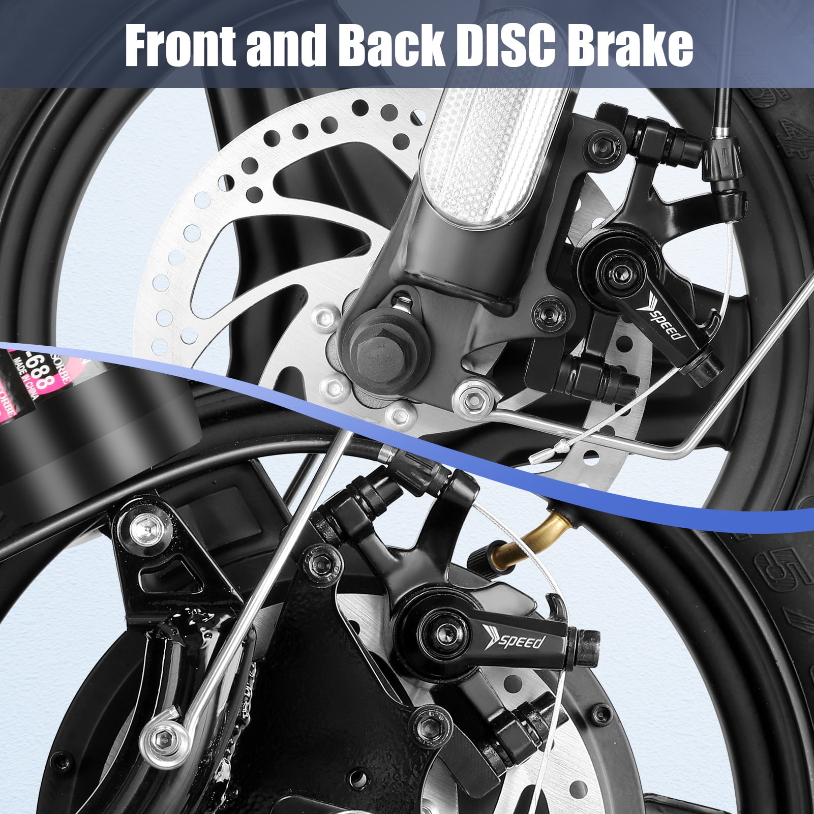 SANOPY 350W Adults Electric Scooter, 15 Miles Range 20Mph Top Speed, 36V 5.2Ah Battery Moped, Foldable Electric Scooter for Adults for Commuting with Shock Absorbing, Black - Image 7