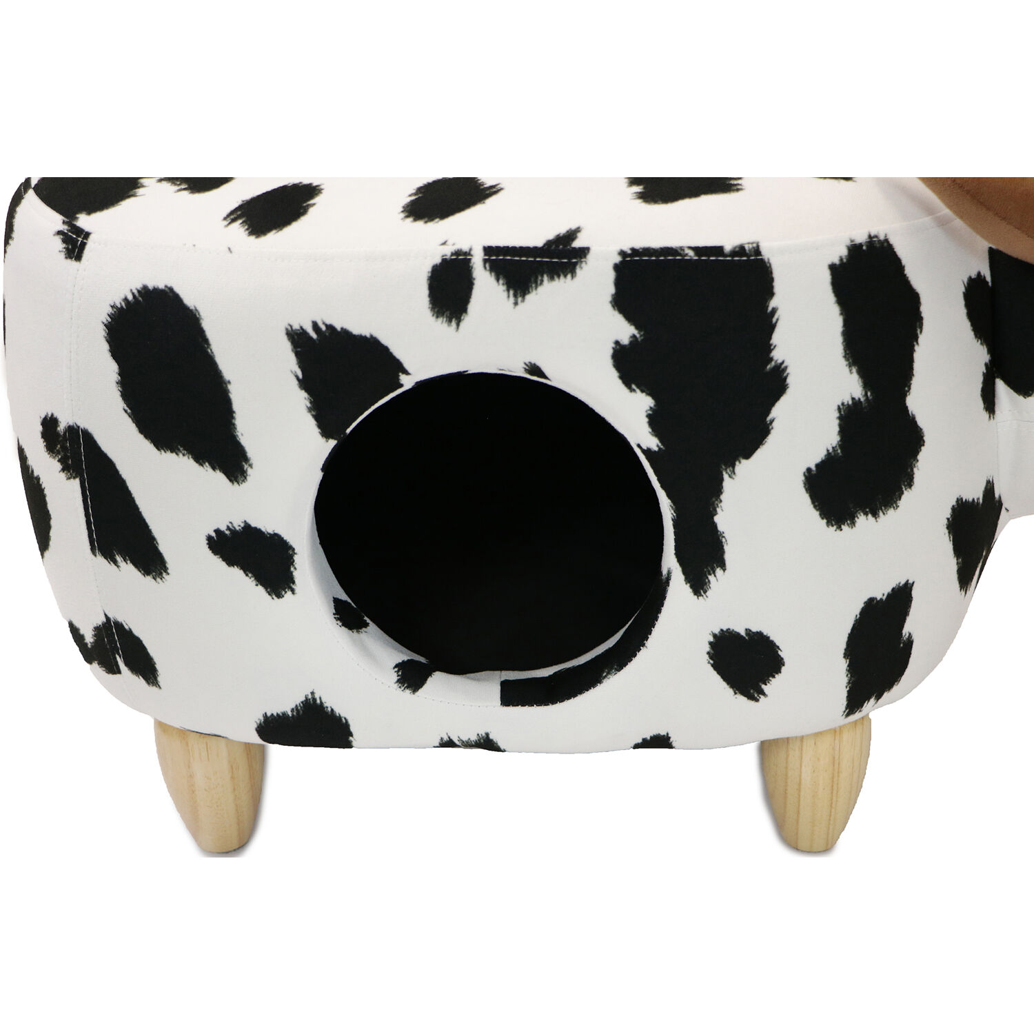 Critter Sitters 16-In. Seat Height Black-White Cow Animal Shape Pet House Ottoman - Furniture for Nursery, Bedroom, Playroom, and Living Room Decor - Image 7