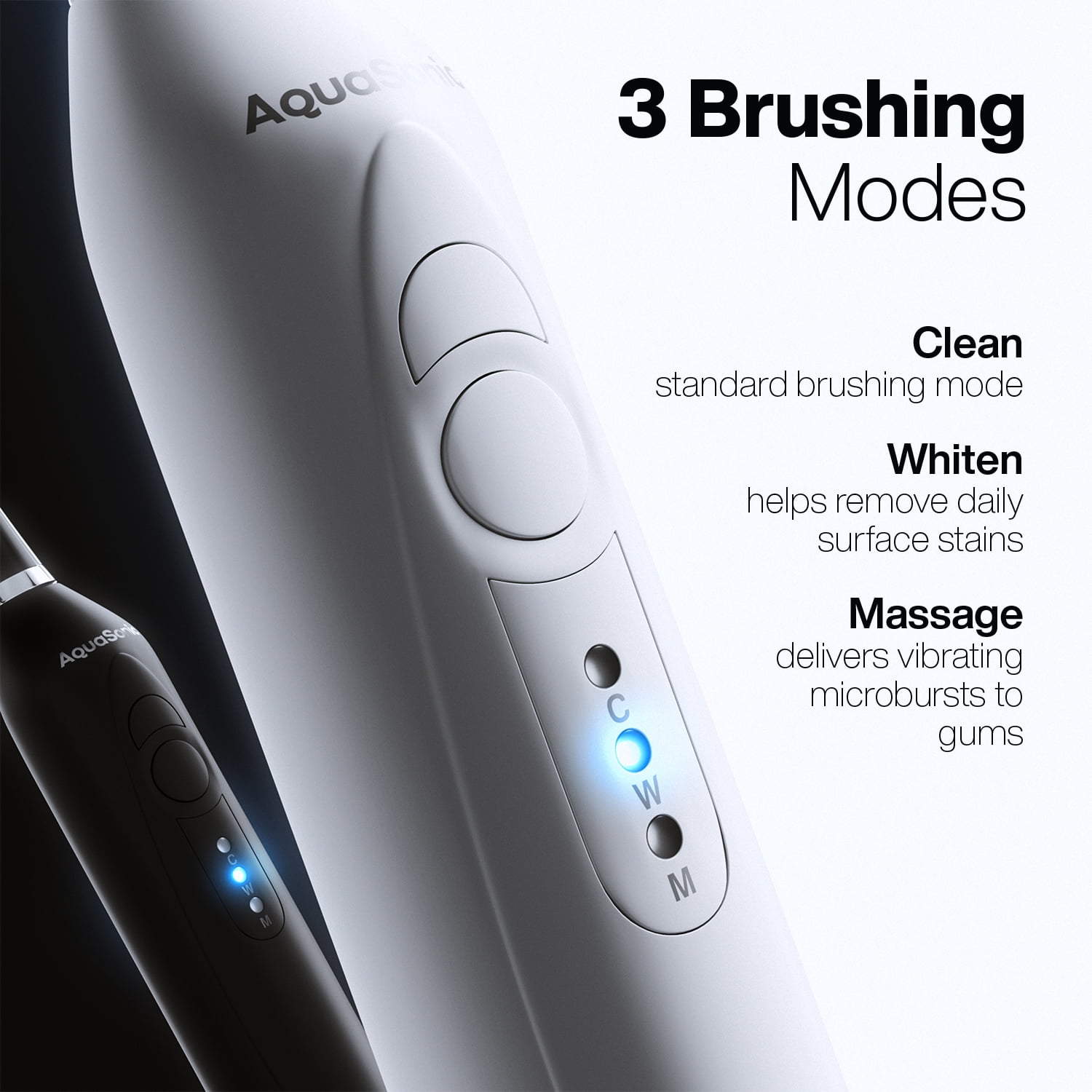 AquaSonic Duo Electric Toothbrush Set – Dual Handles, 40,000 VPM, Wireless Charging, 3 Modes, 10 DuPont Brush Heads & 2 Travel Cases - Image 6