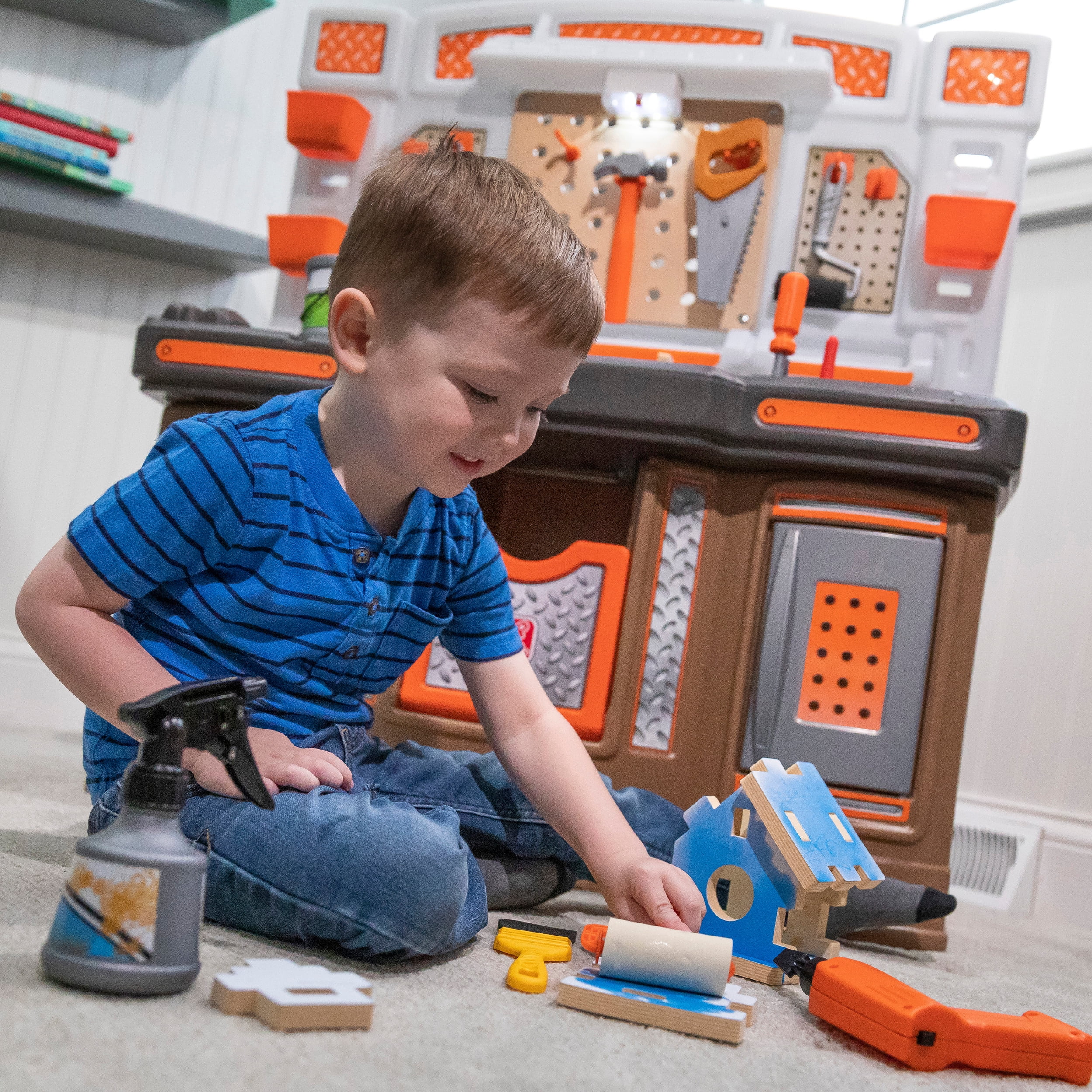 Step2 Big Builders Pro Workshop Multicolor Tool Bench, 27.50" x 34", 19 lb - Image 54