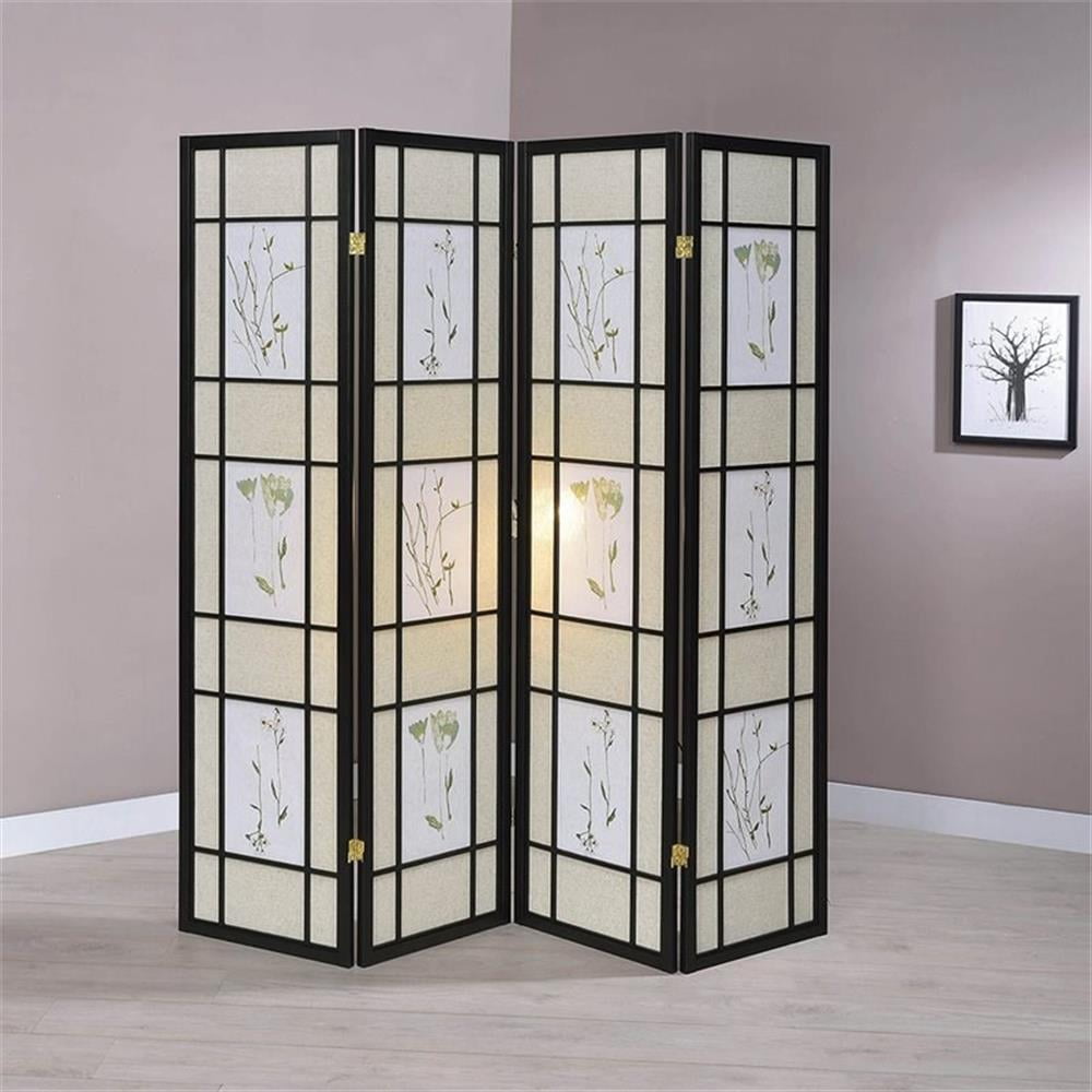 Catabella 4-panel Floral Print Folding Screen Multi-color - Image 4