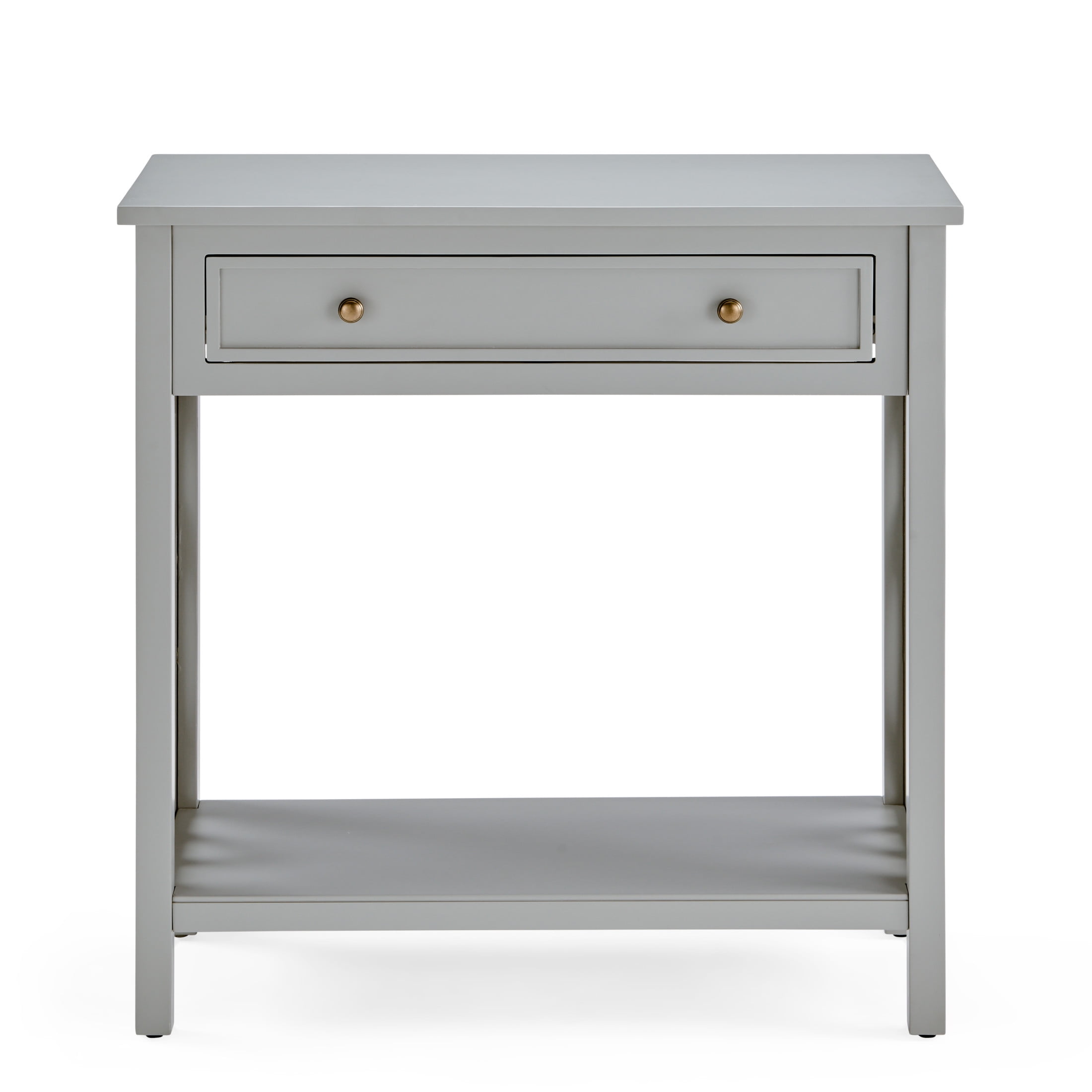 Alaterre Furniture Coventry 32" Wood Console Table with Drawer and Shelf, Gray - Image 5