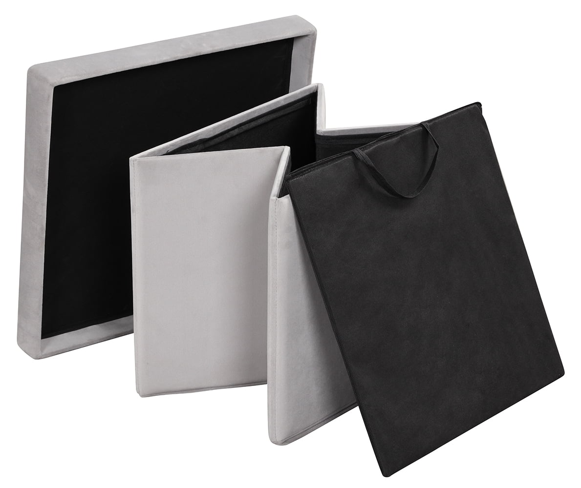 Angel Line Sonia Upholstered Swivel Glider w/ Storage Ottoman, Grey - Image 7