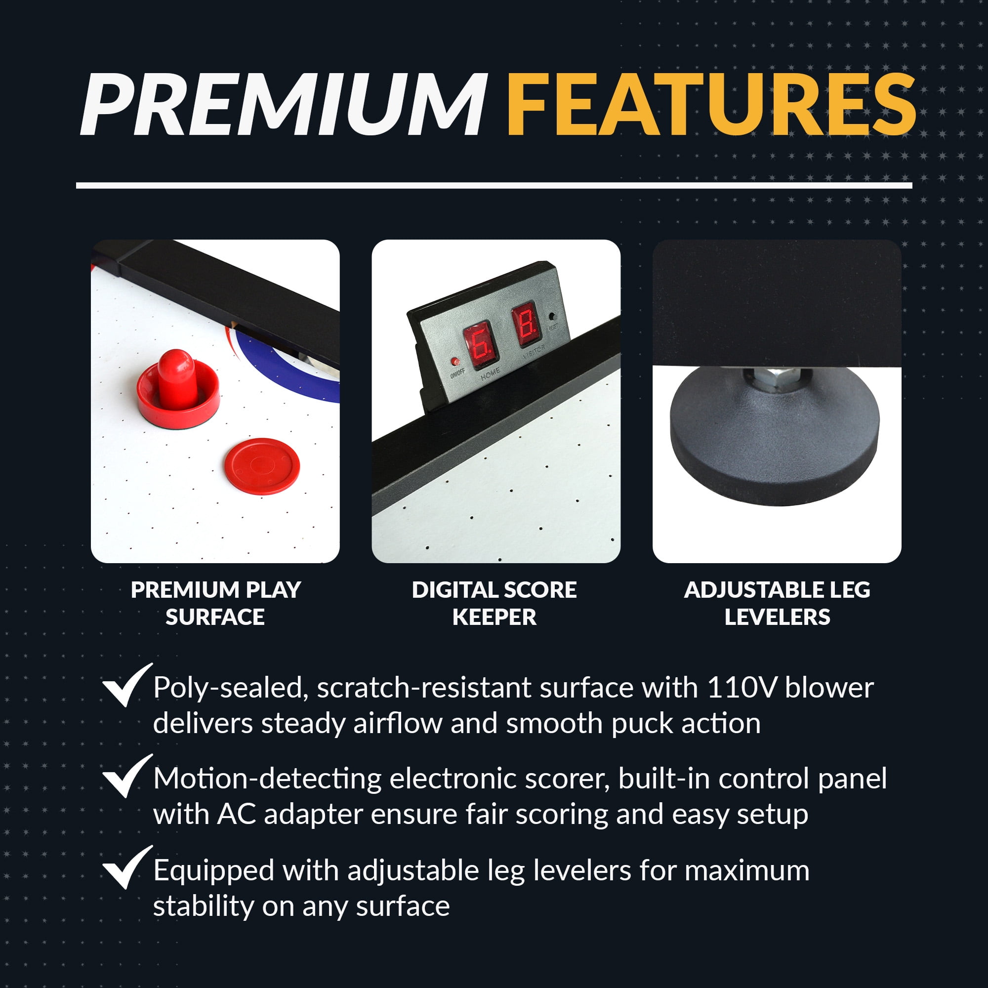 Hathaway Patriot 5-ft Air Hockey Table - Image 7